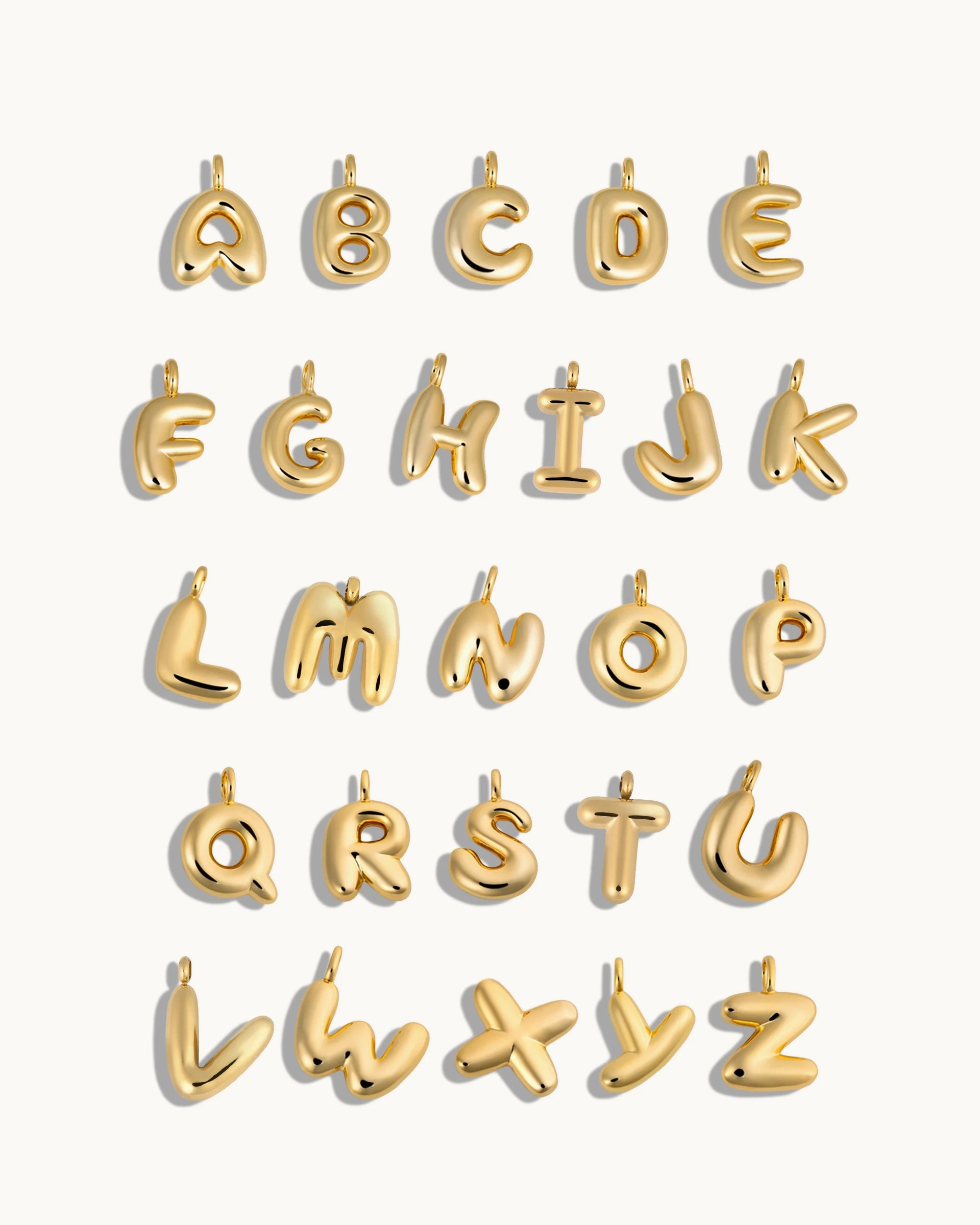 Aqua Bubble Initial 'L' Necklace in Gold