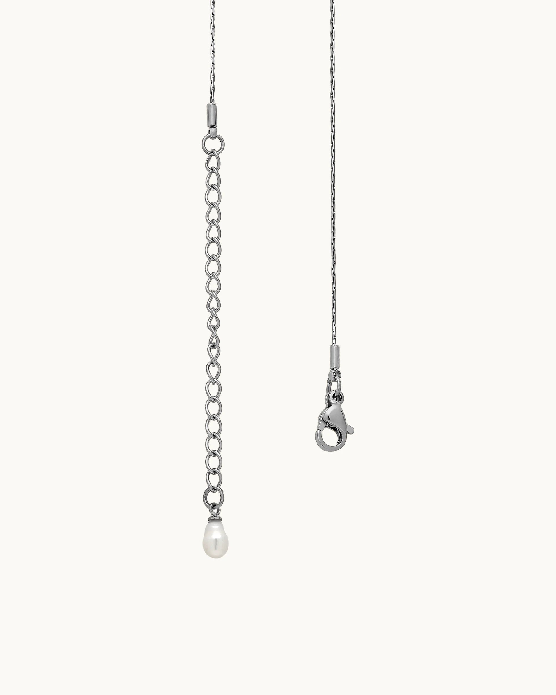 Doreen Pearl Necklace in Silver