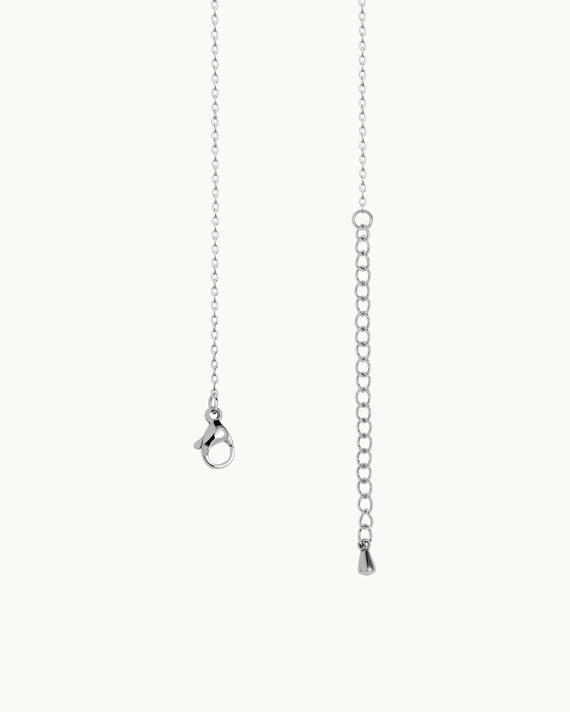 Mini Pavé Bubble Initial 'G' Necklace in Silver