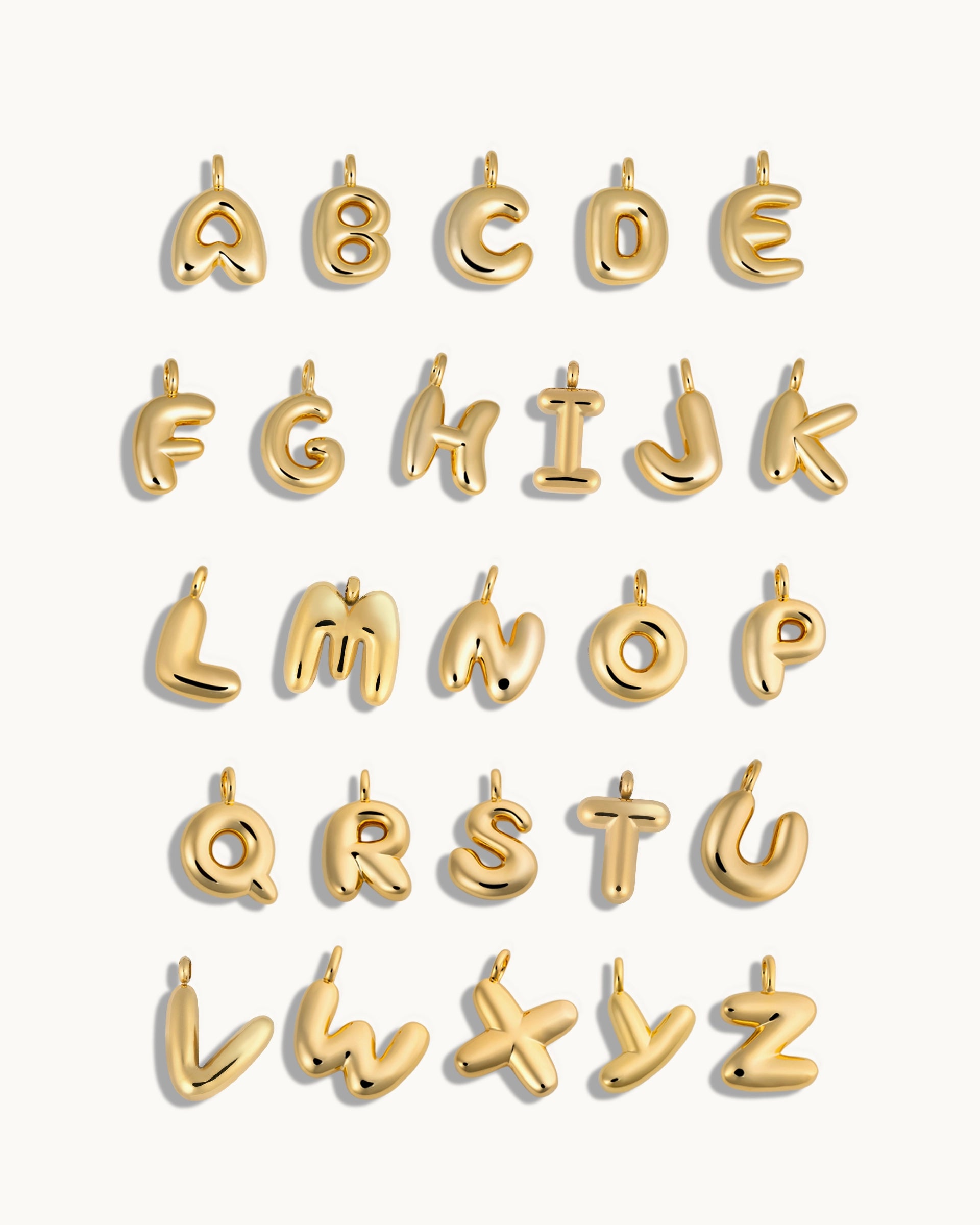 Aqua Bubble Initial 'O' Necklace in Gold