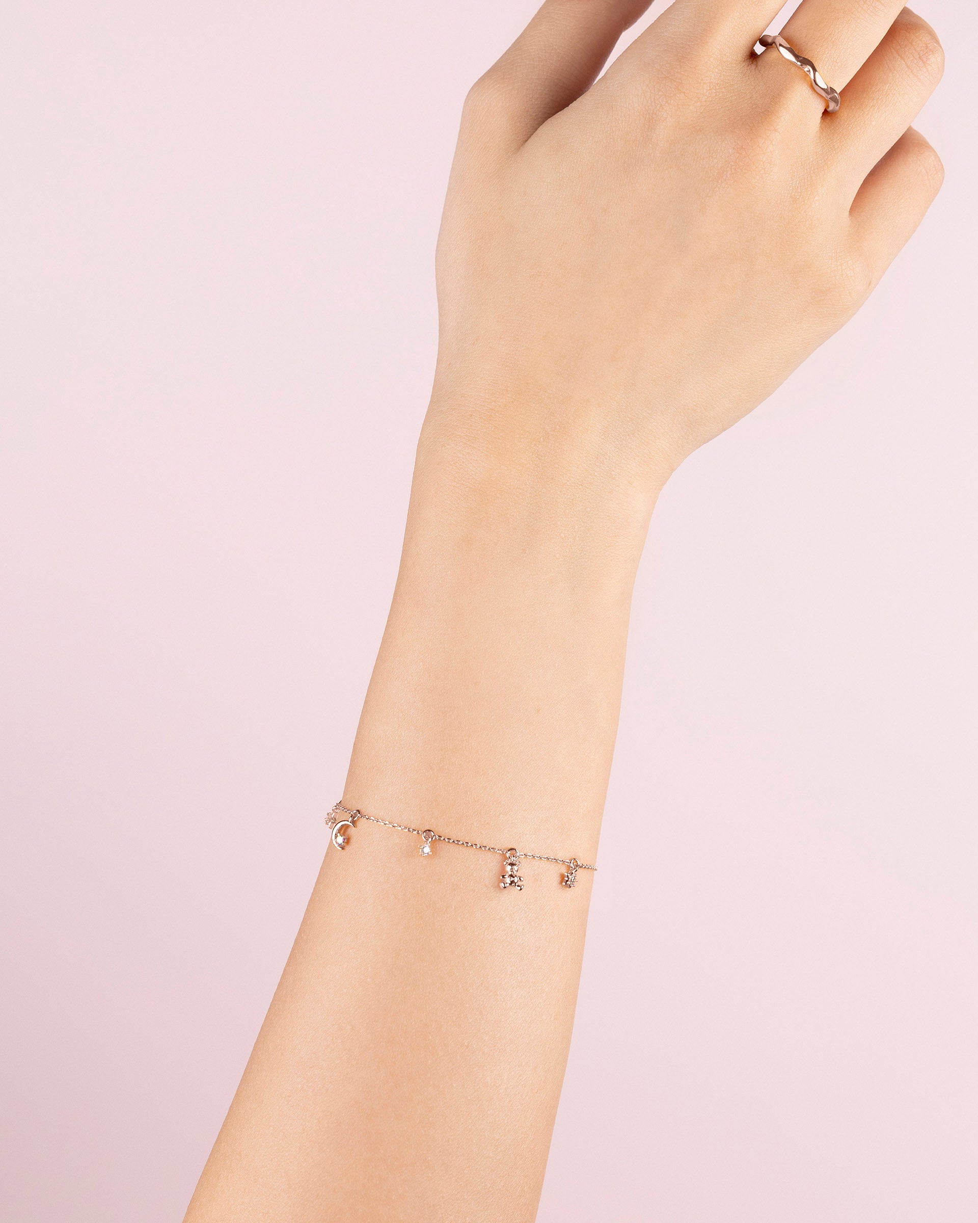Britney Charm Bracelet in Rose Gold