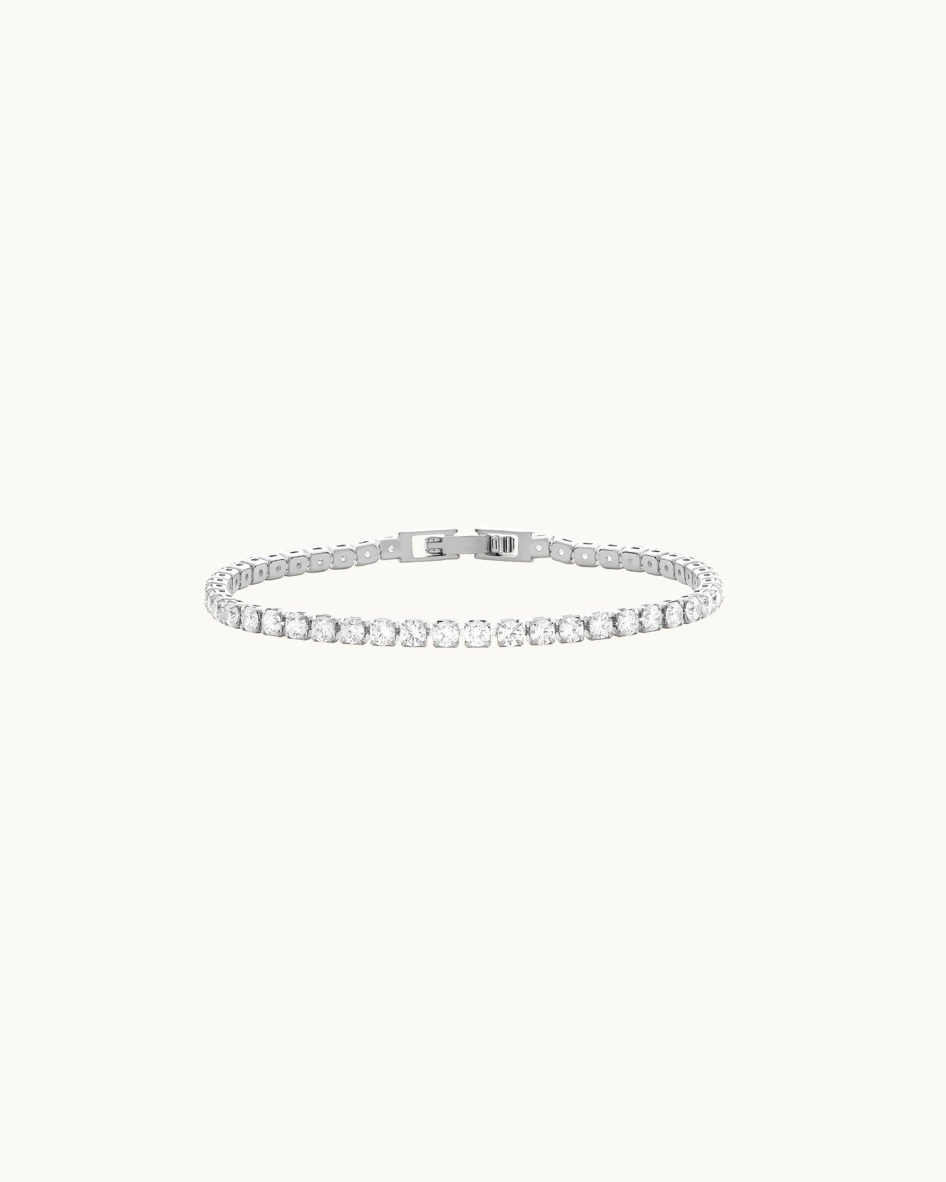 Kesha Tennis Bracelet in Silver - 2.5mm