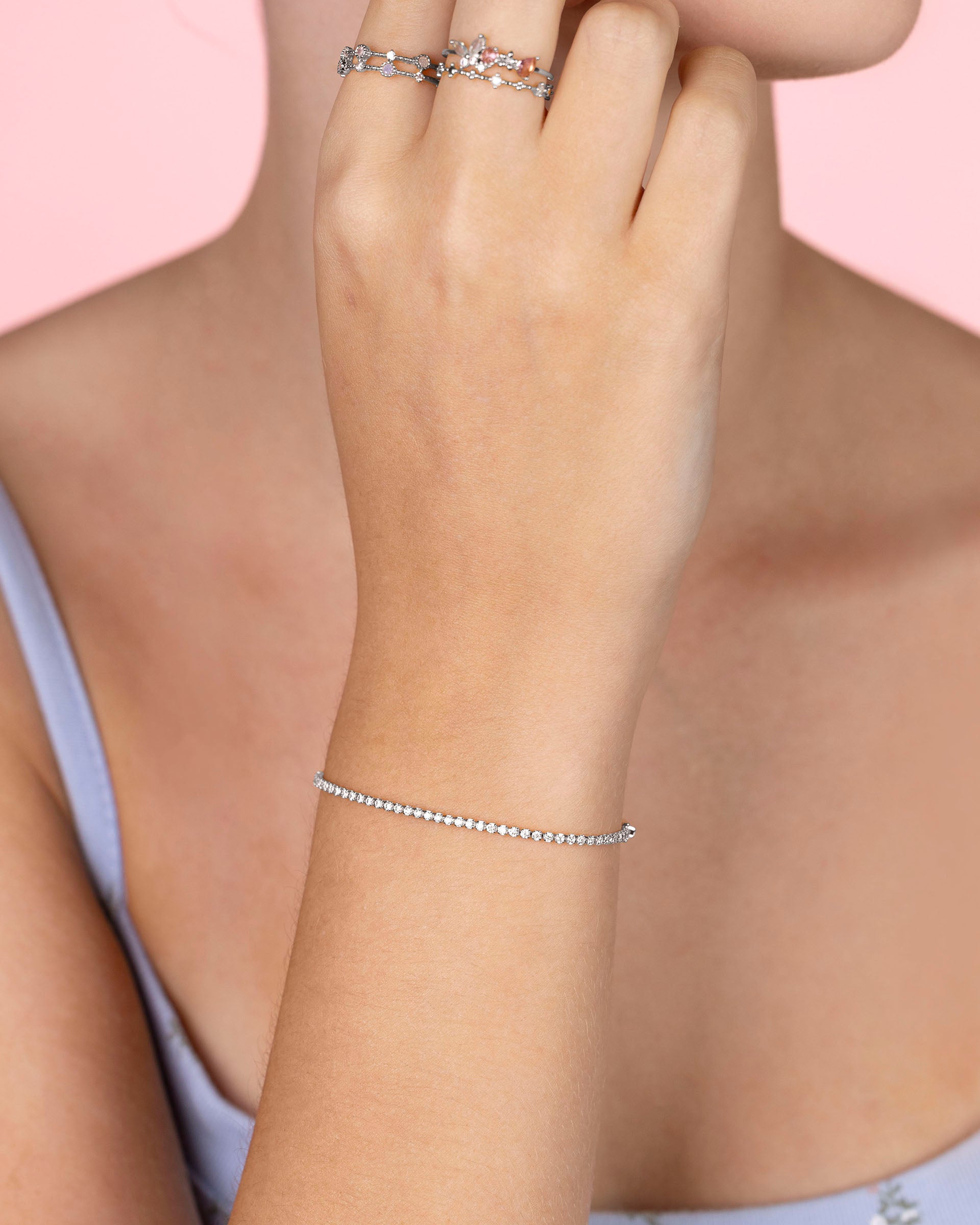 Kristin Tennis Bracelet in Silver - 1.5mm