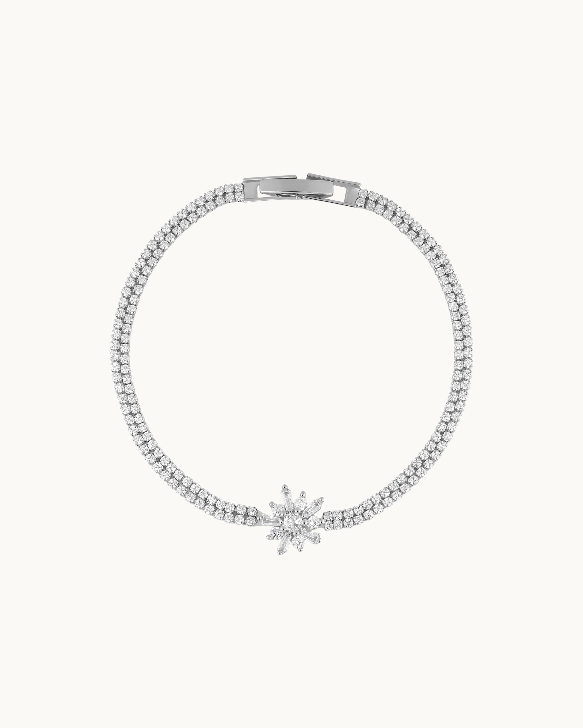 Cady Star Tennis Bracelet in Silver