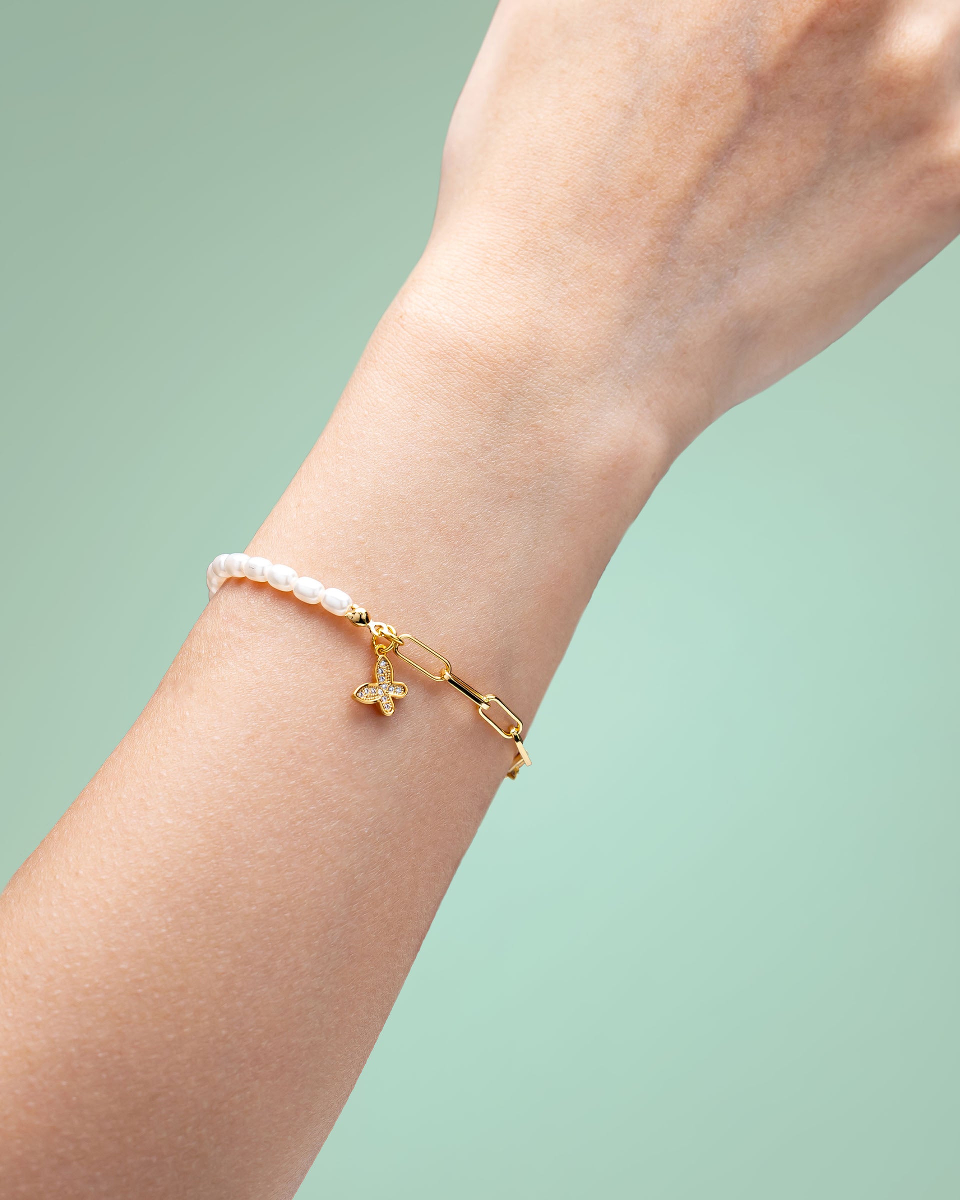 Tania Butterfly Motif Bracelet in Gold