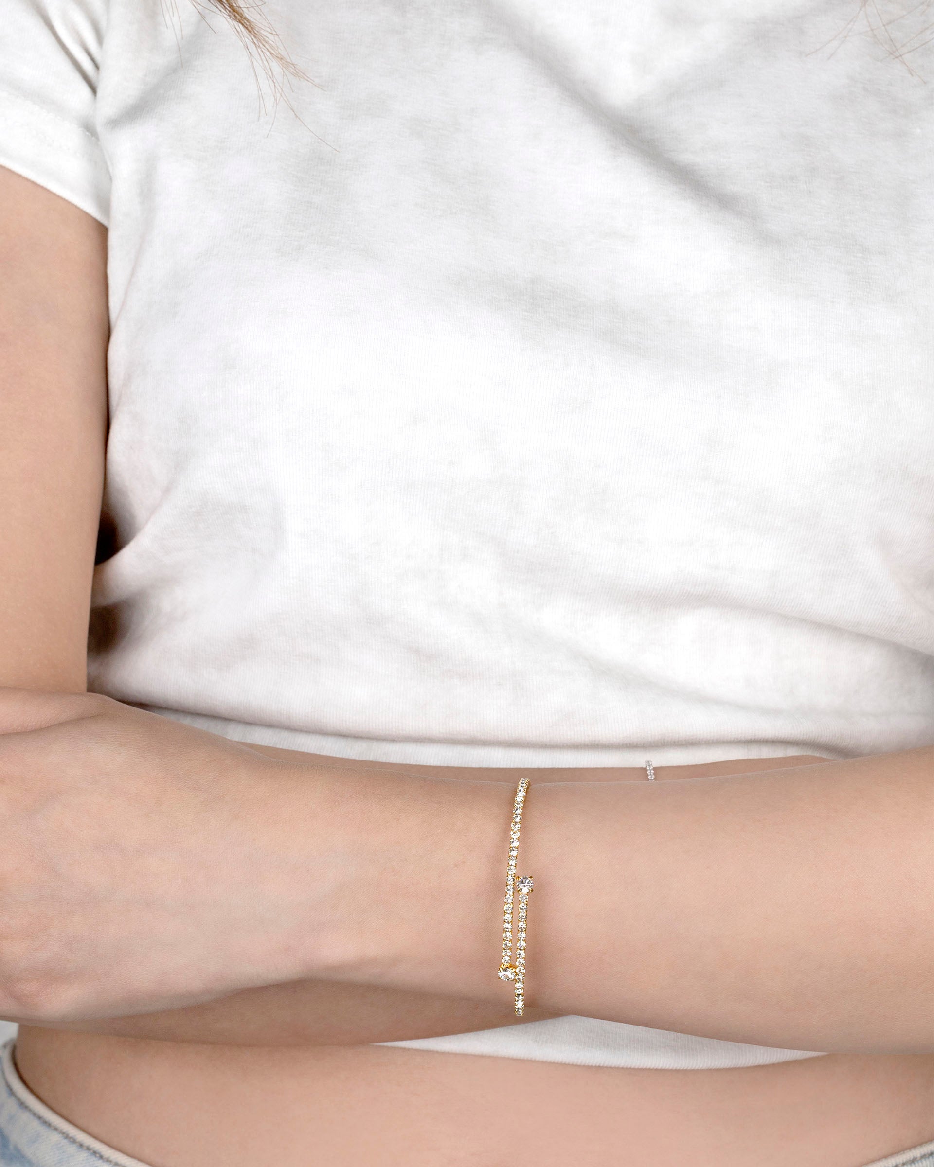 Marilyn Sparkle Bangle in Gold