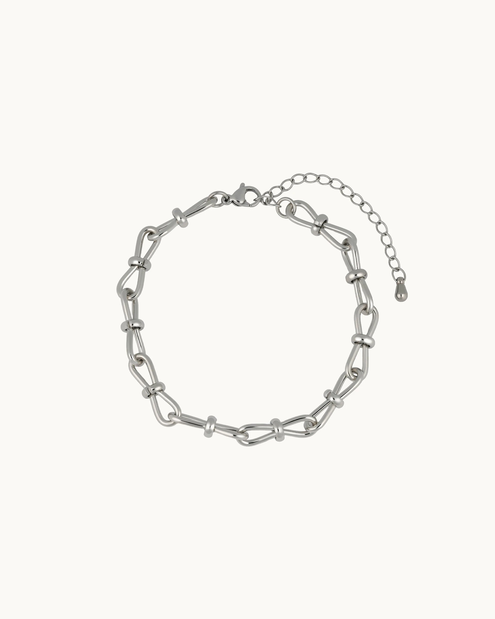Kristie Knotted Link Bracelet in Silver