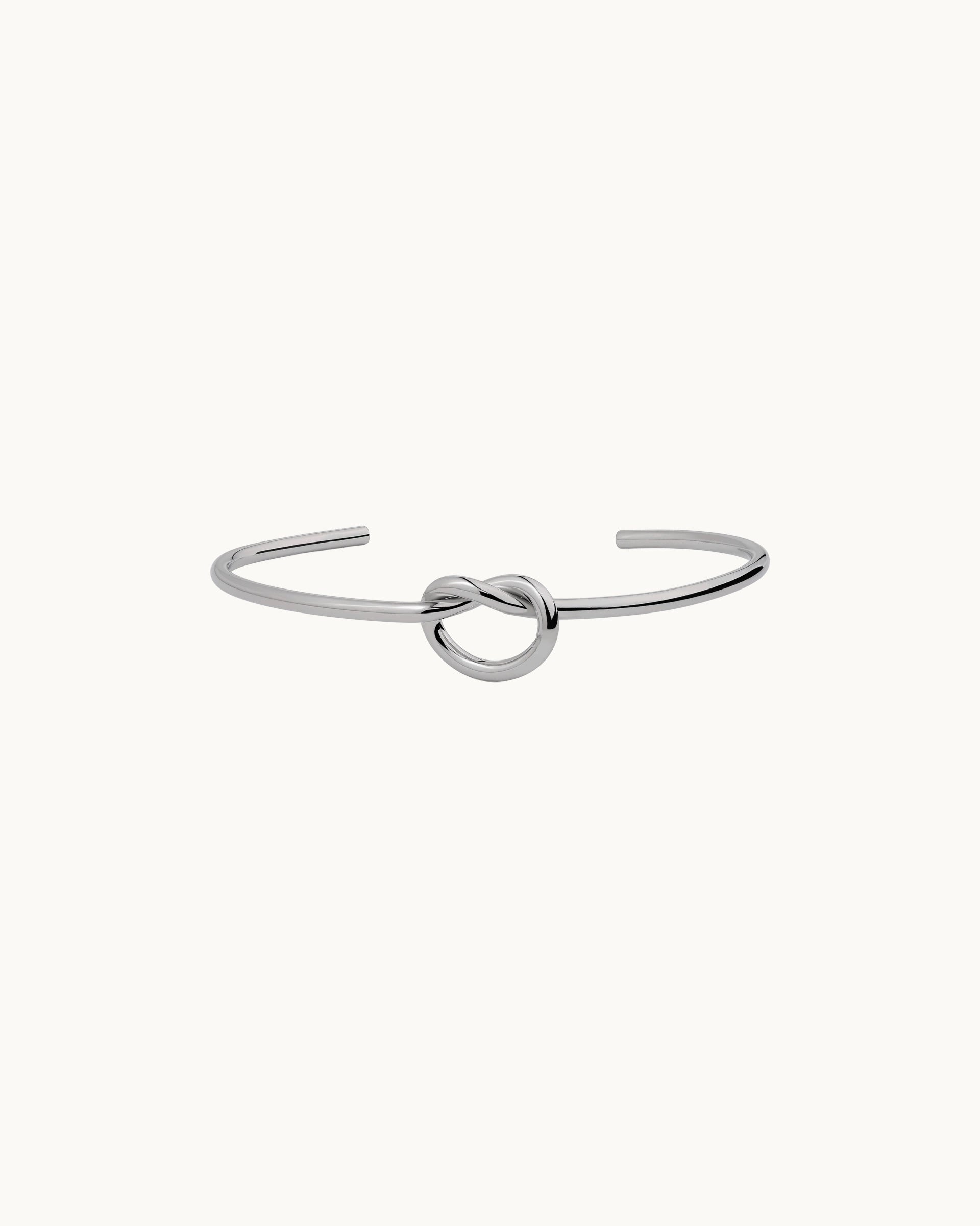 Louella Knotted Bangle in Silver