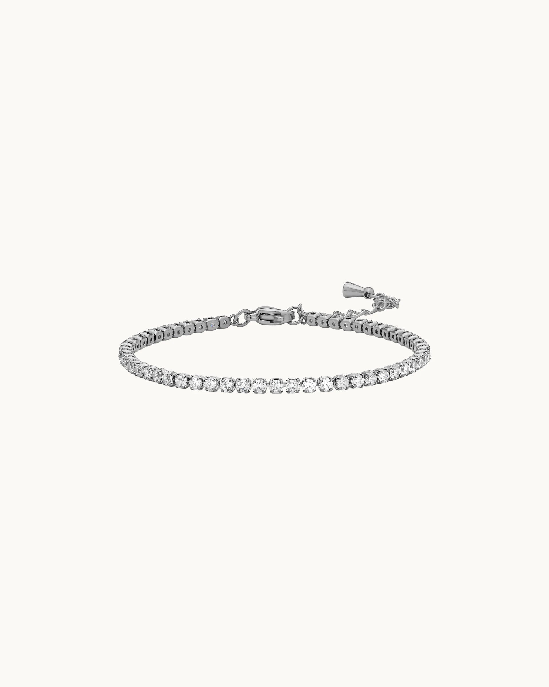 Alisha Tennis Bracelet in Silver - 2mm