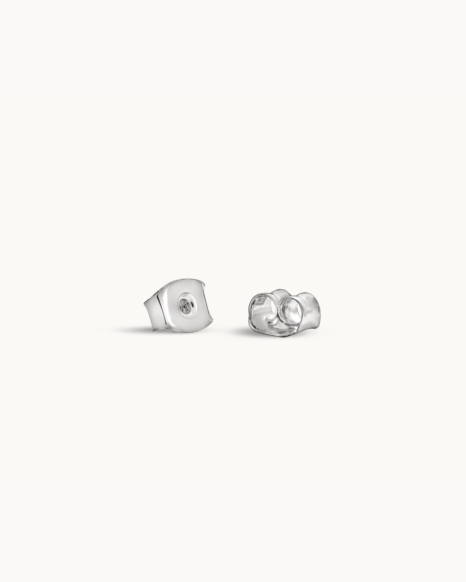 Solitaire Birthstone Earrings in Silver - Diamond