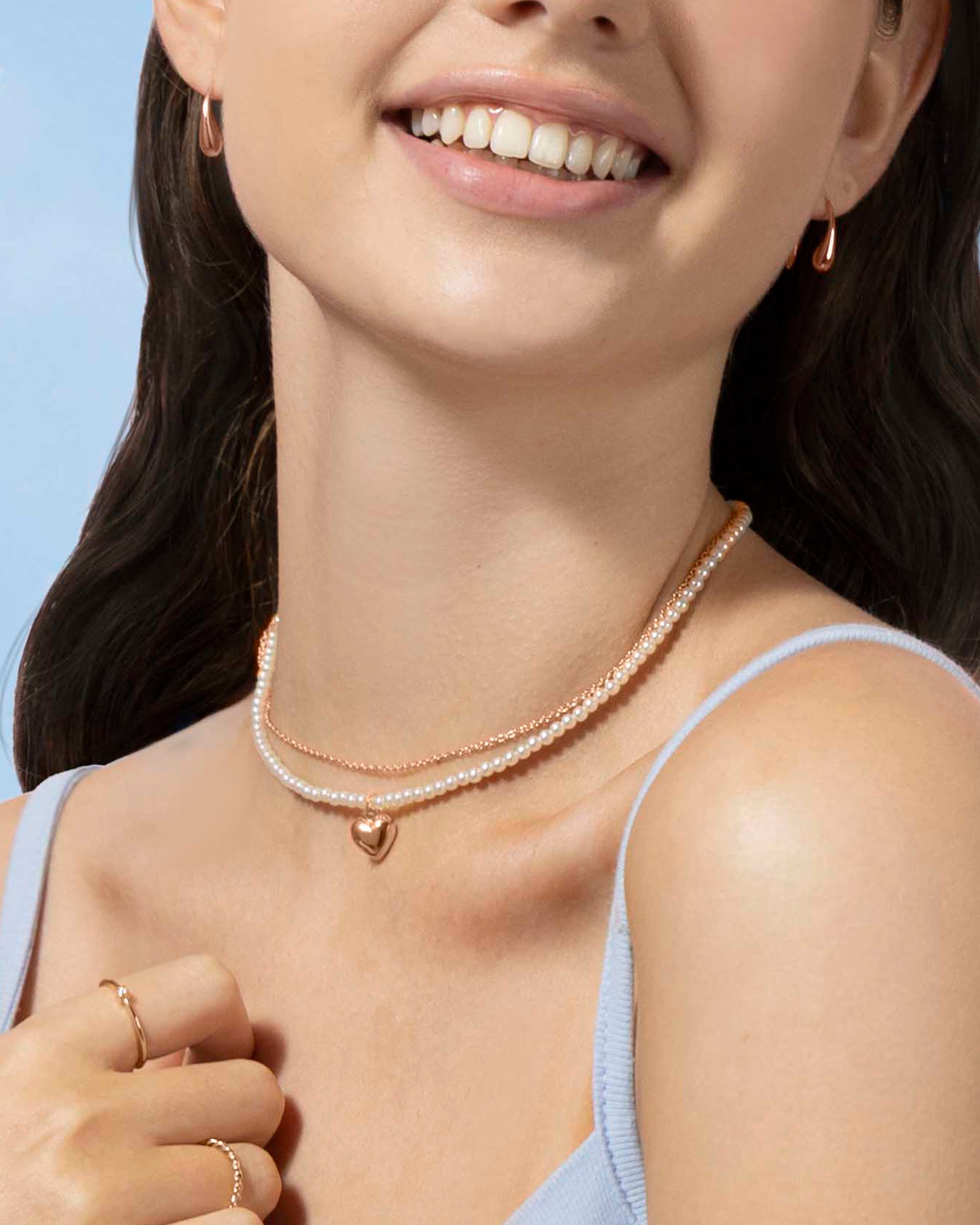 Vanessa Drop Earrings in Rose Gold