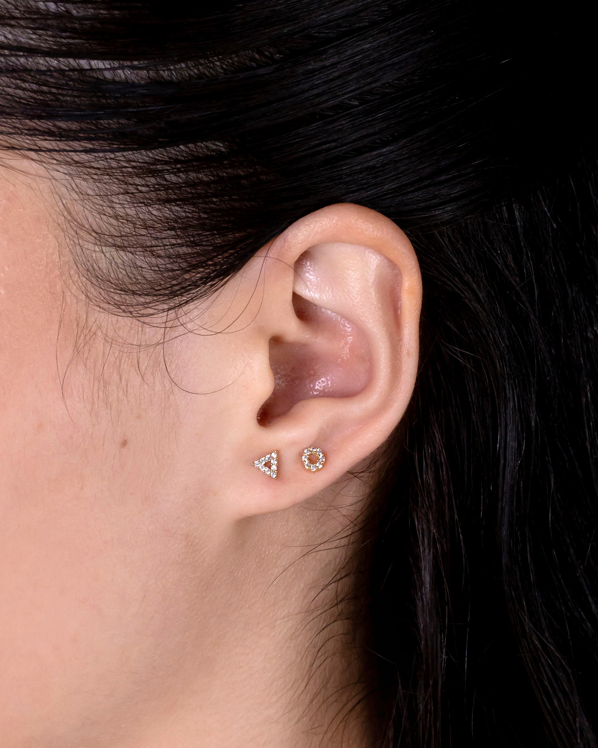 Carli Stud Earrings in Rose Gold