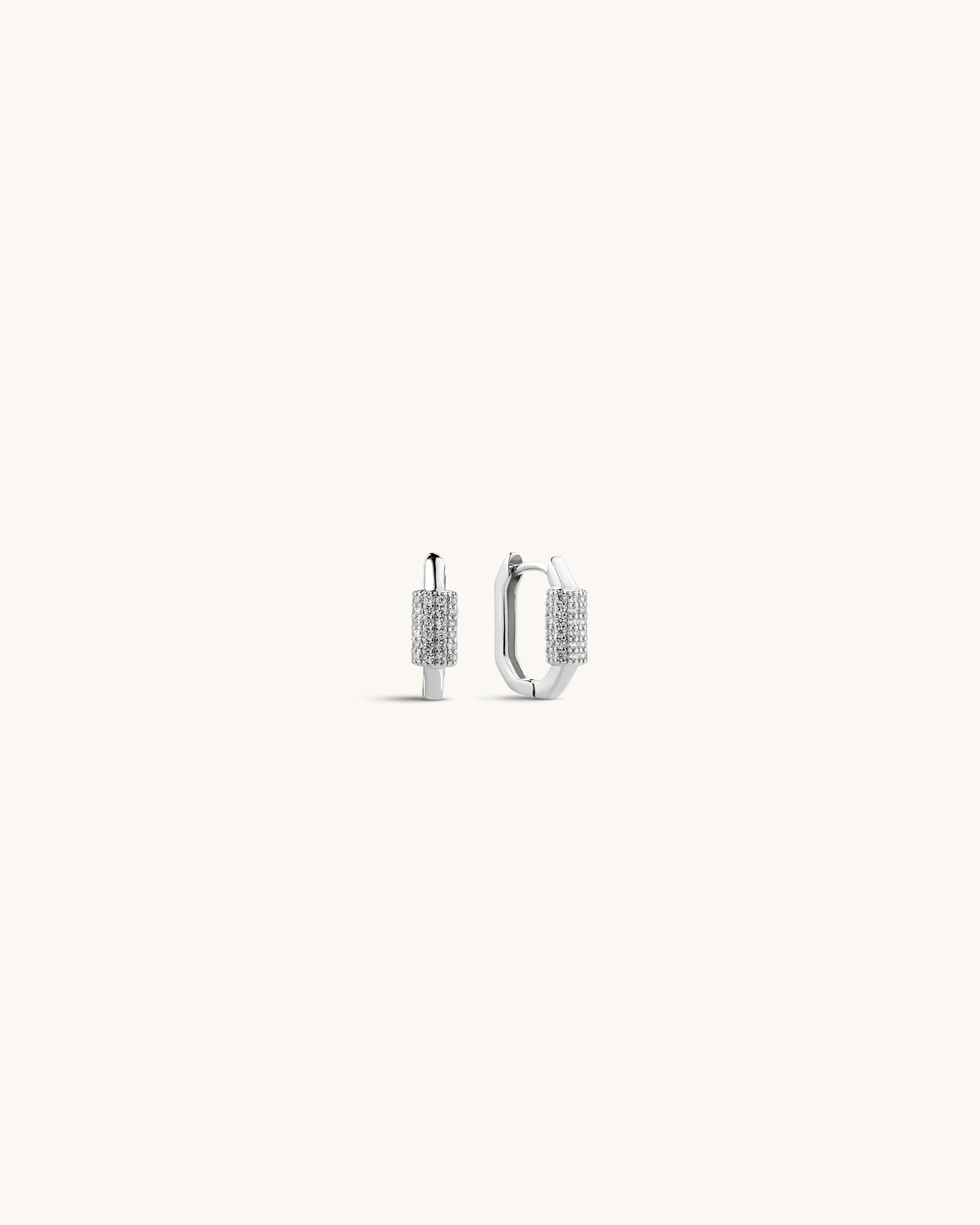 Arely Hoop Earrings in Silver