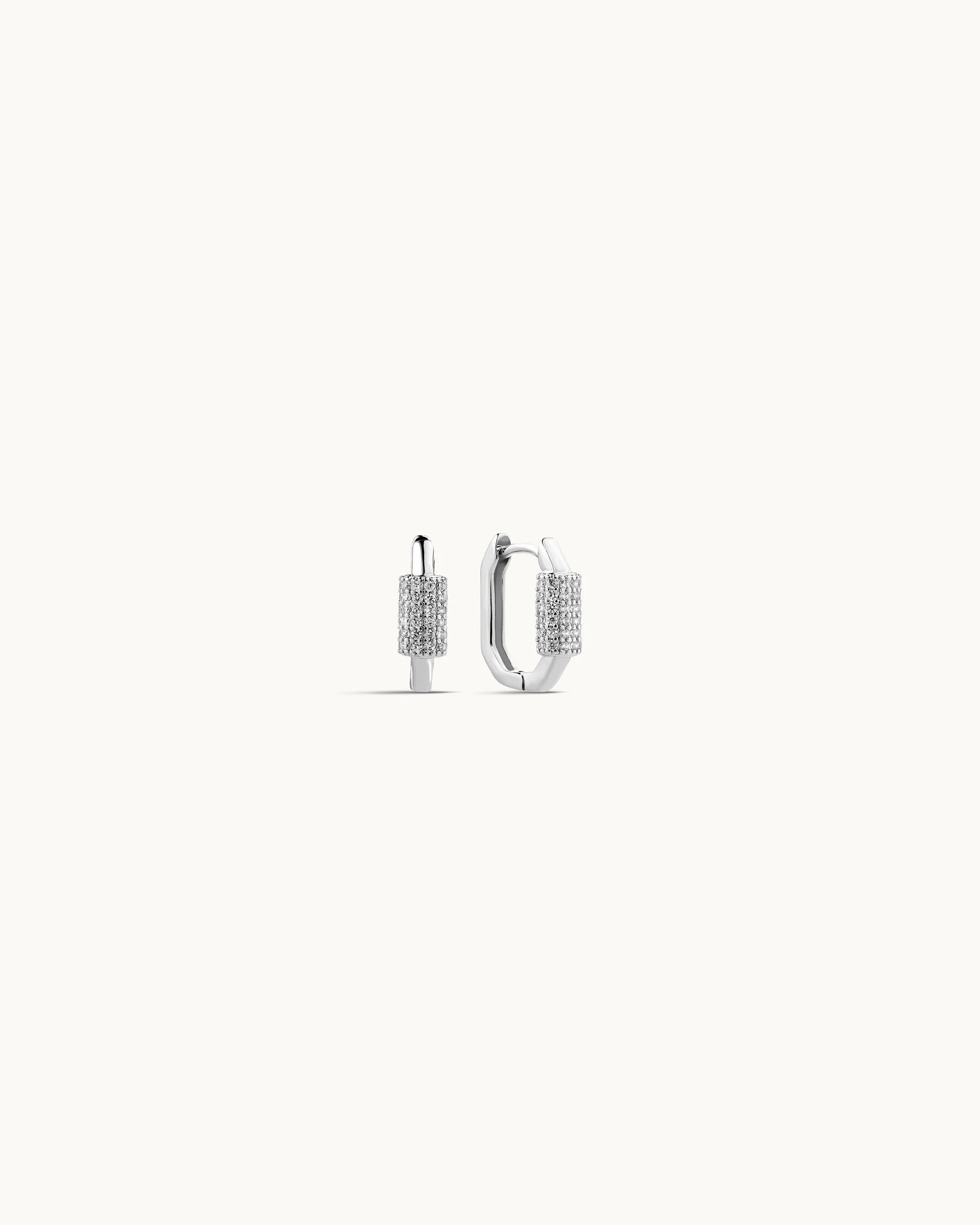 Arely Hoop Earrings in Silver