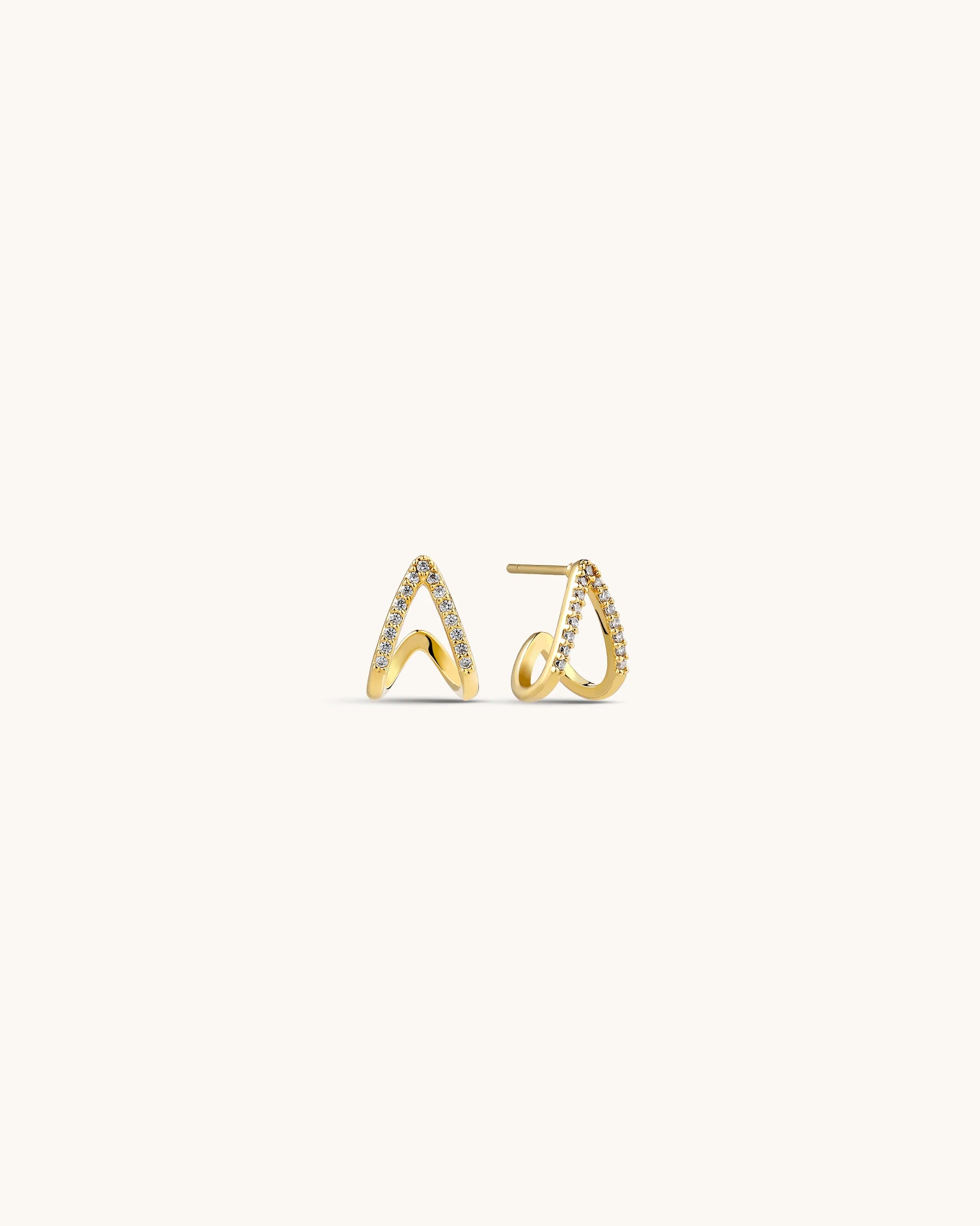 Ophelia Stud Earrings in Gold