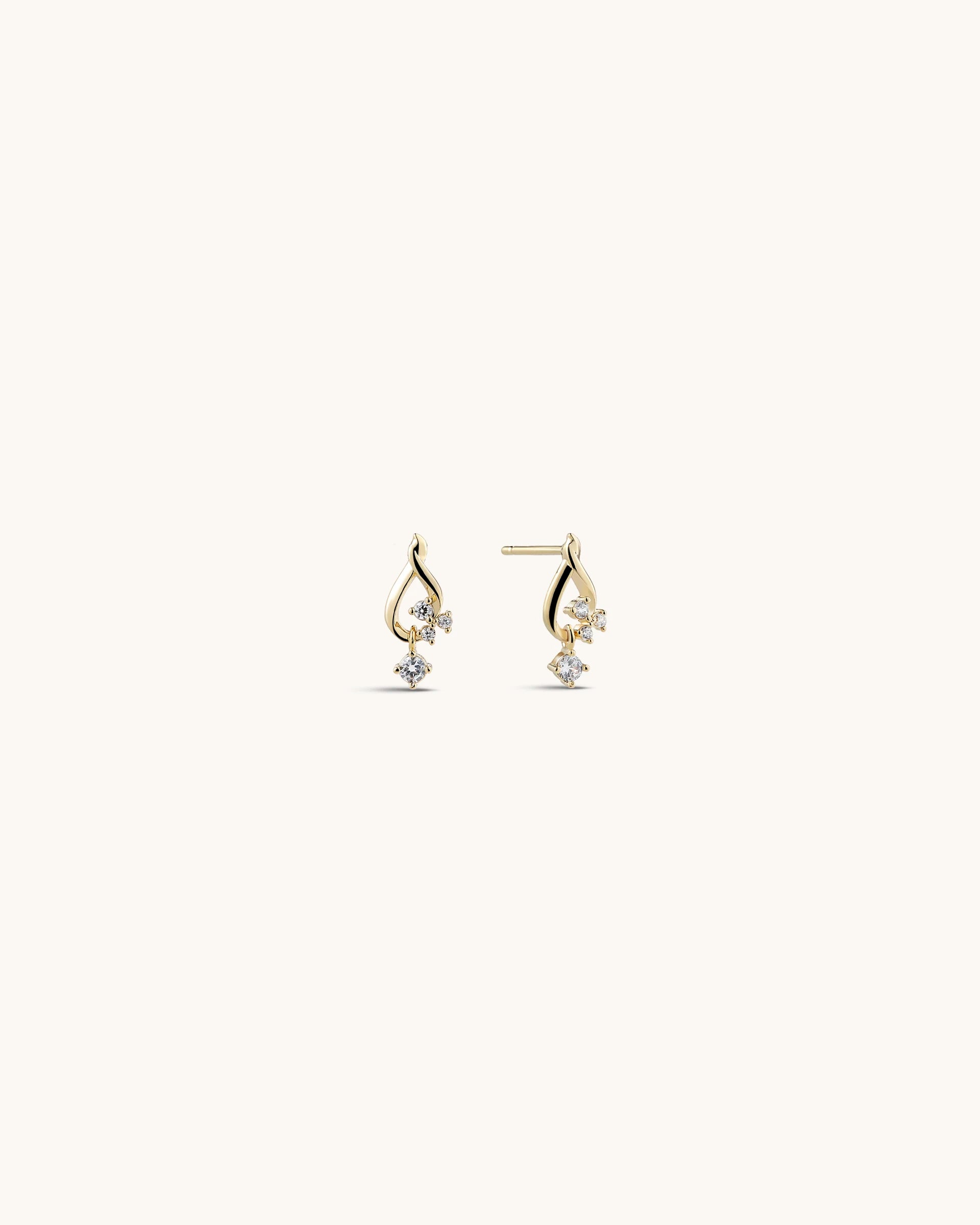 Marcella Stud Earrings in Gold