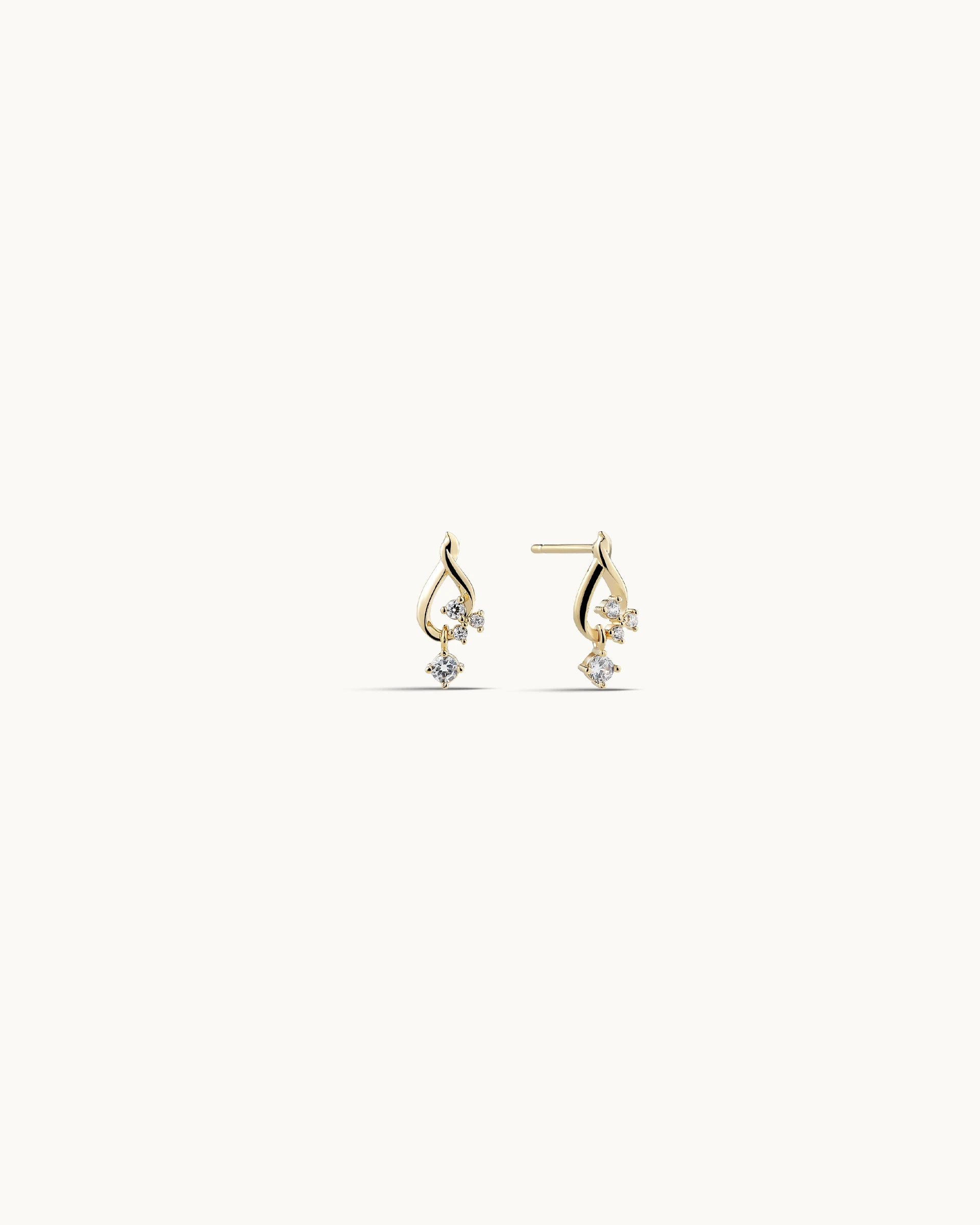 Marcella Stud Earrings in Gold