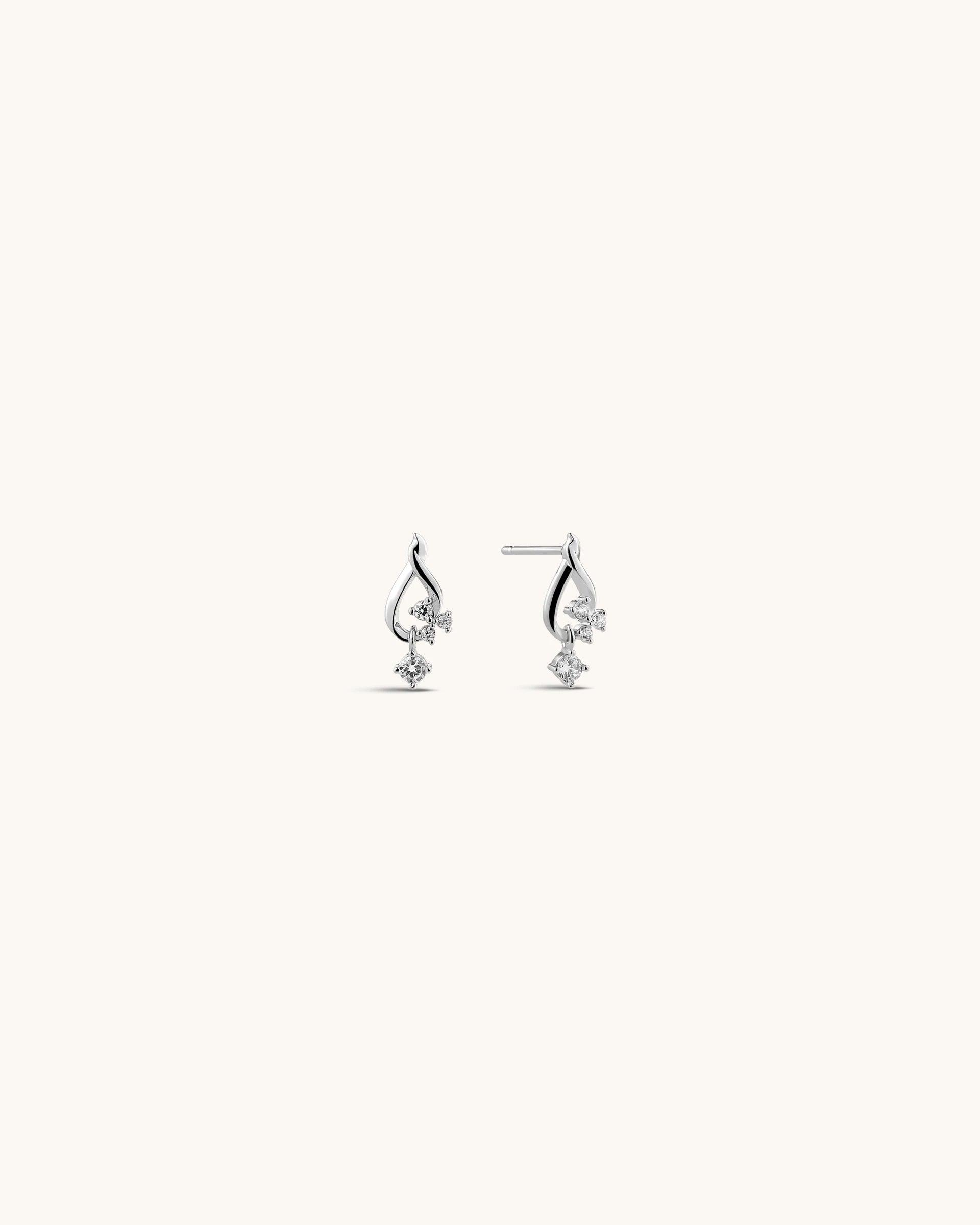 Marcella Stud Earrings in Silver