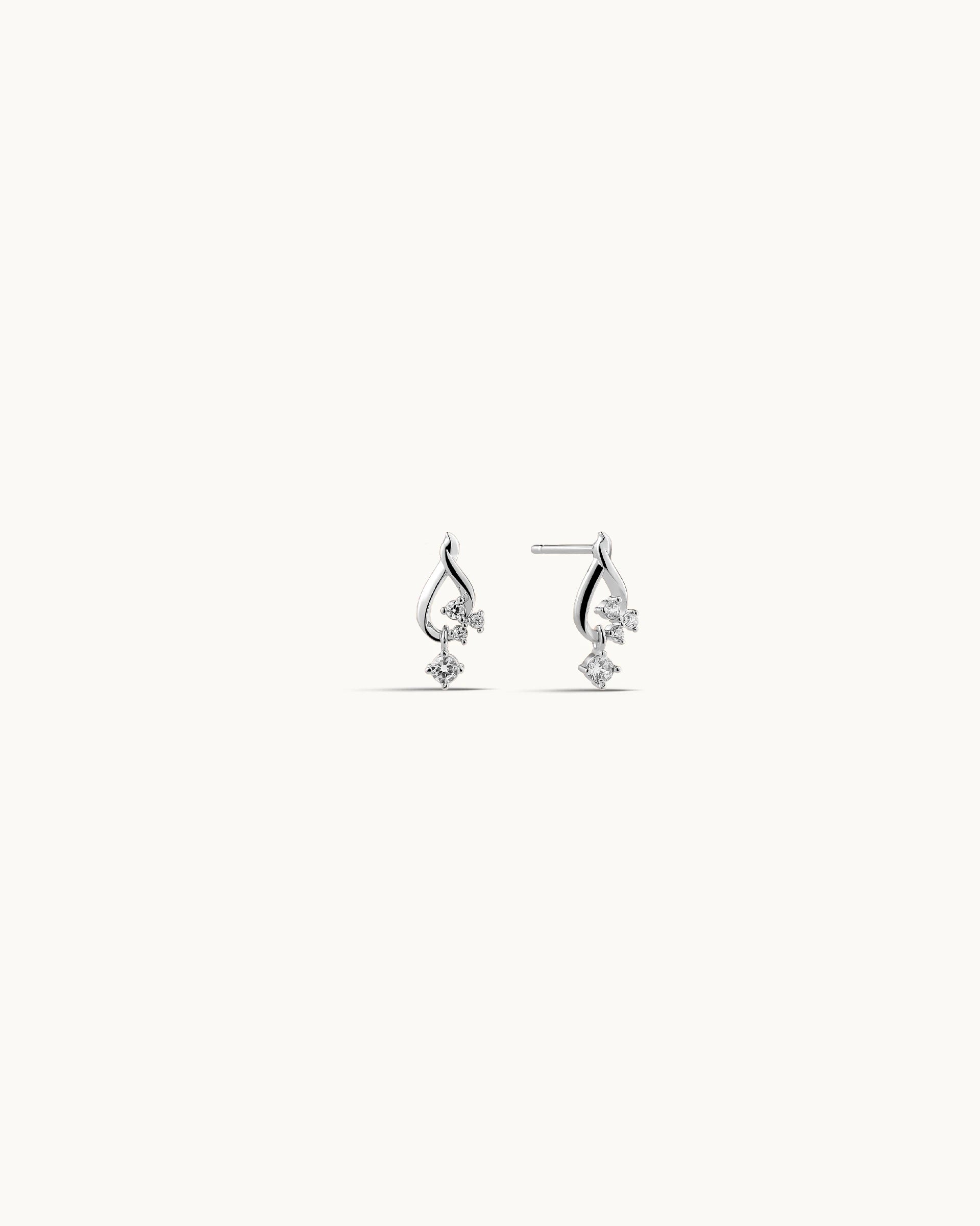 Marcella Stud Earrings in Silver
