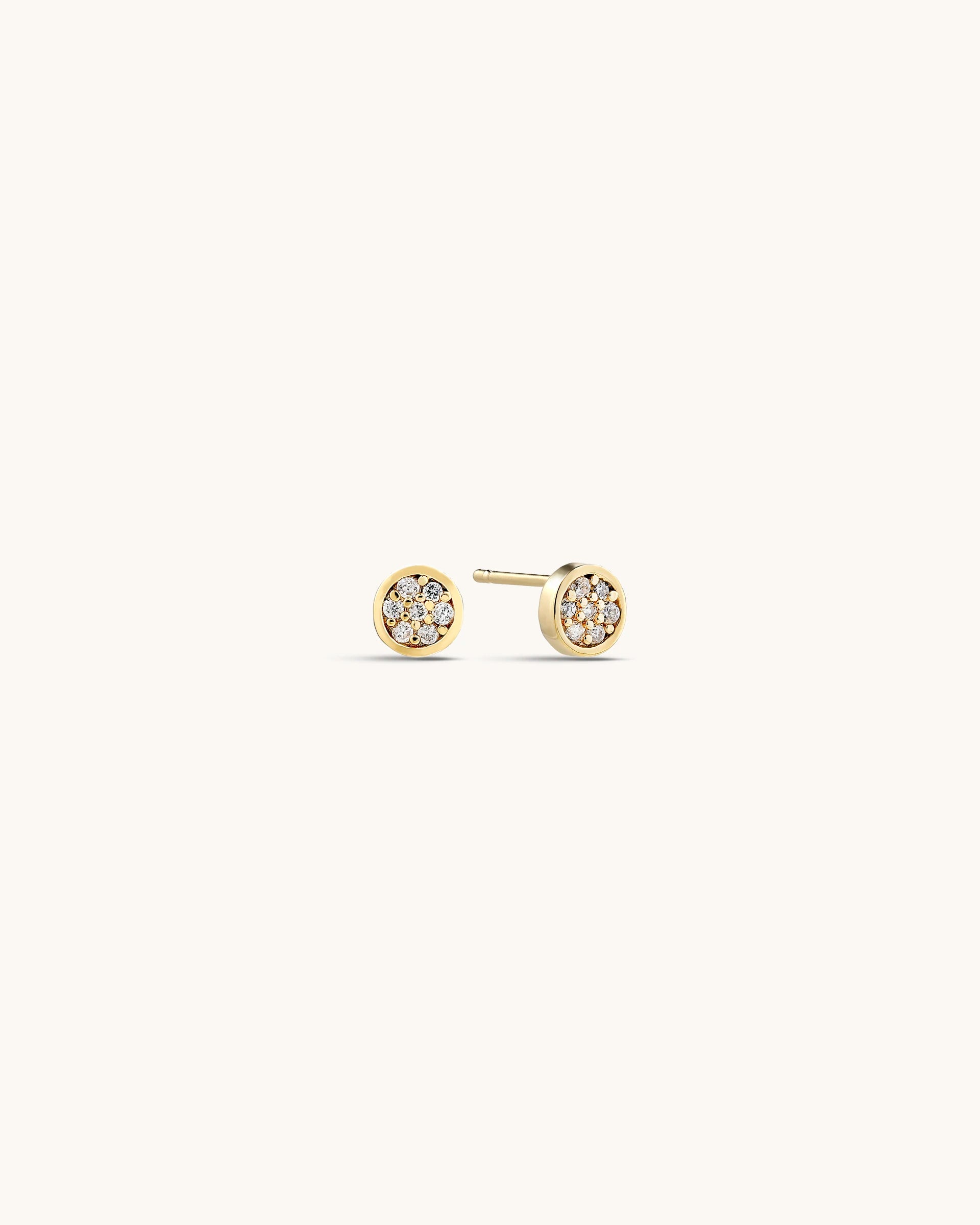 Velina Stud Earrings in Gold