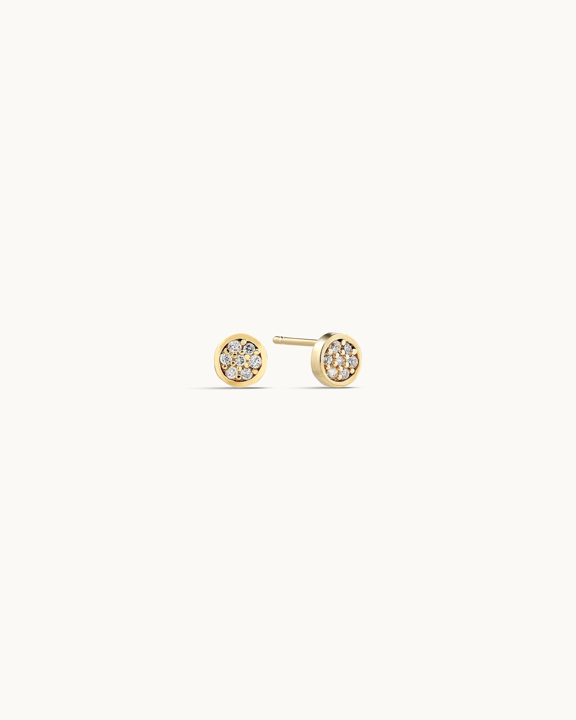 Velina Stud Earrings in Gold
