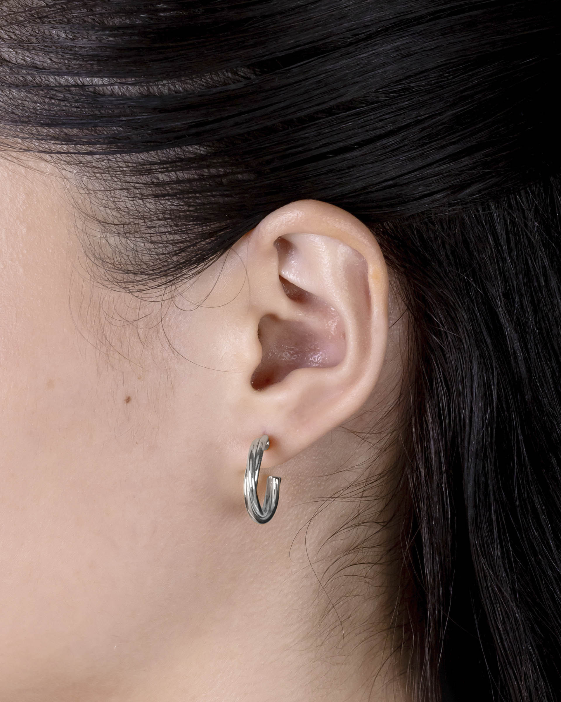 Meliora Hoop Earrings in Silver