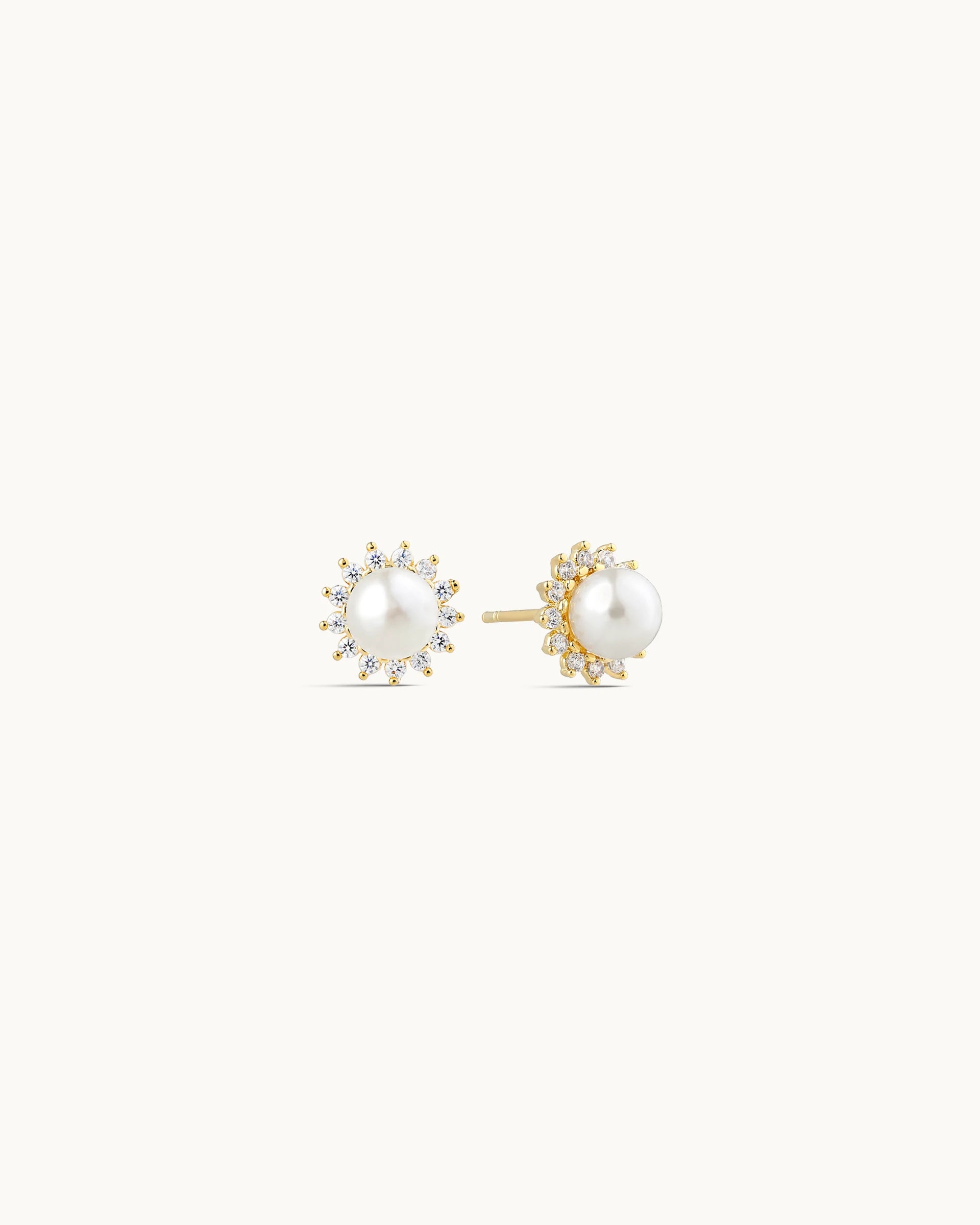 Genevieve Stud Earrings in Gold