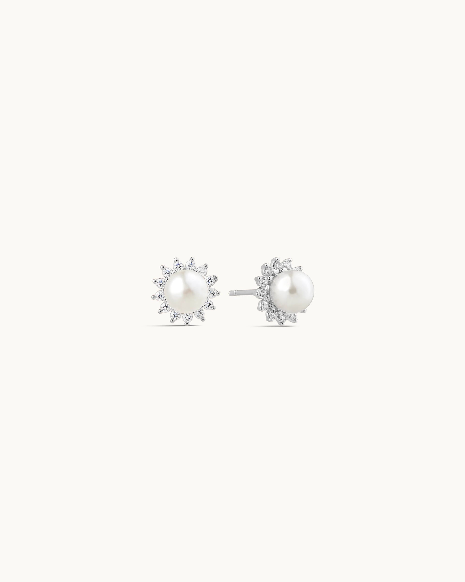 Genevieve Stud Earrings in Silver