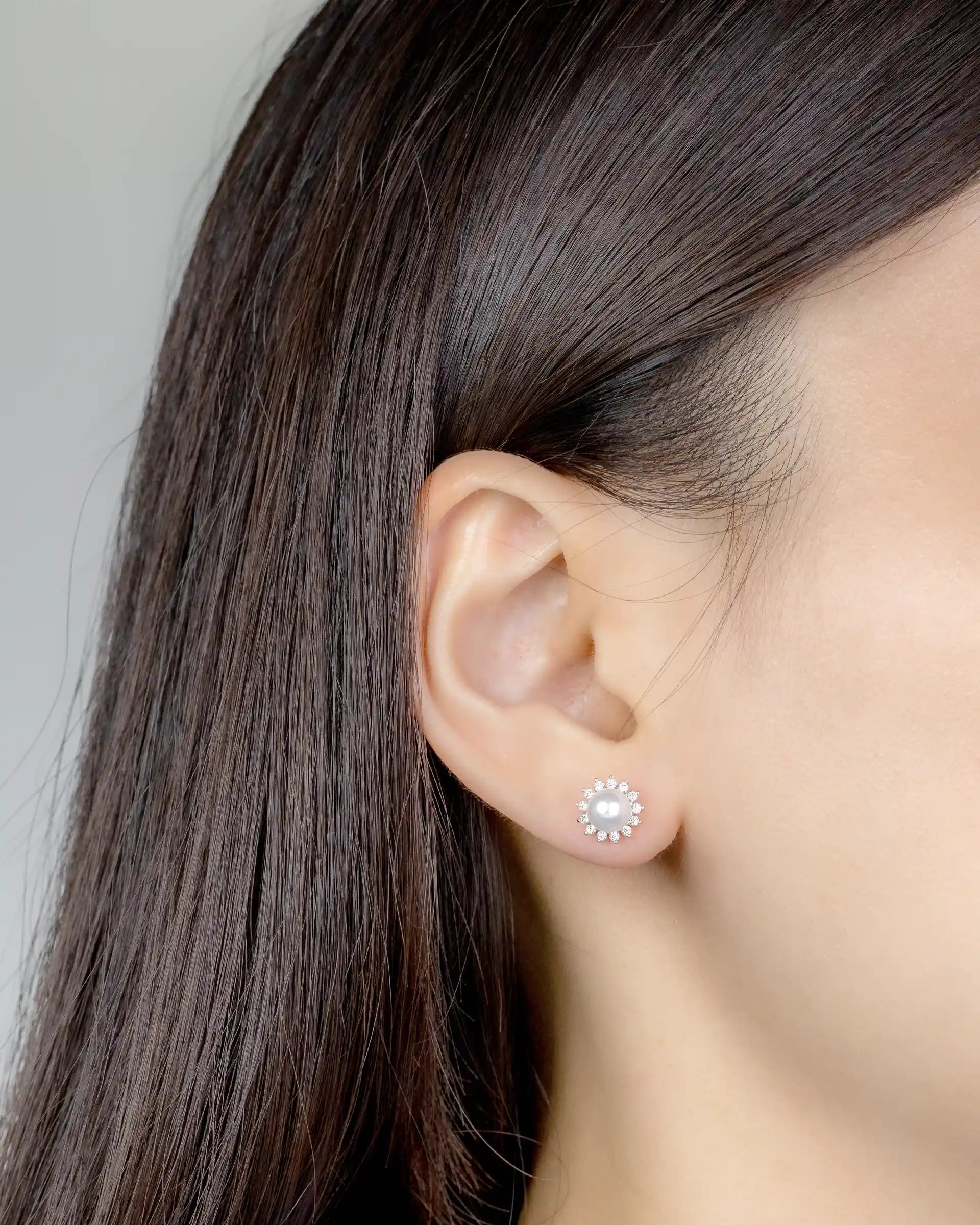 Genevieve Stud Earrings in Silver
