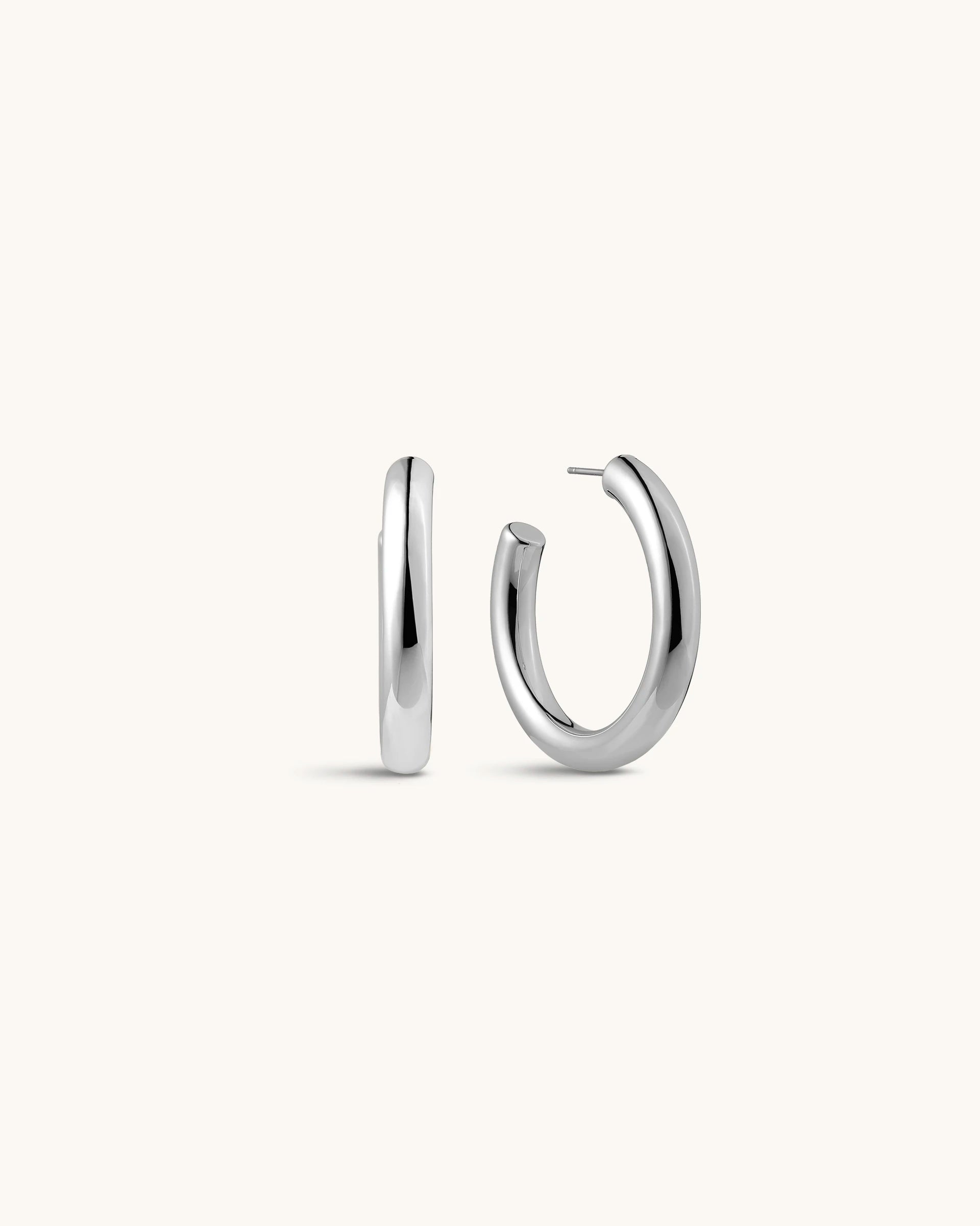 Dania Hoop Earrings in Silver