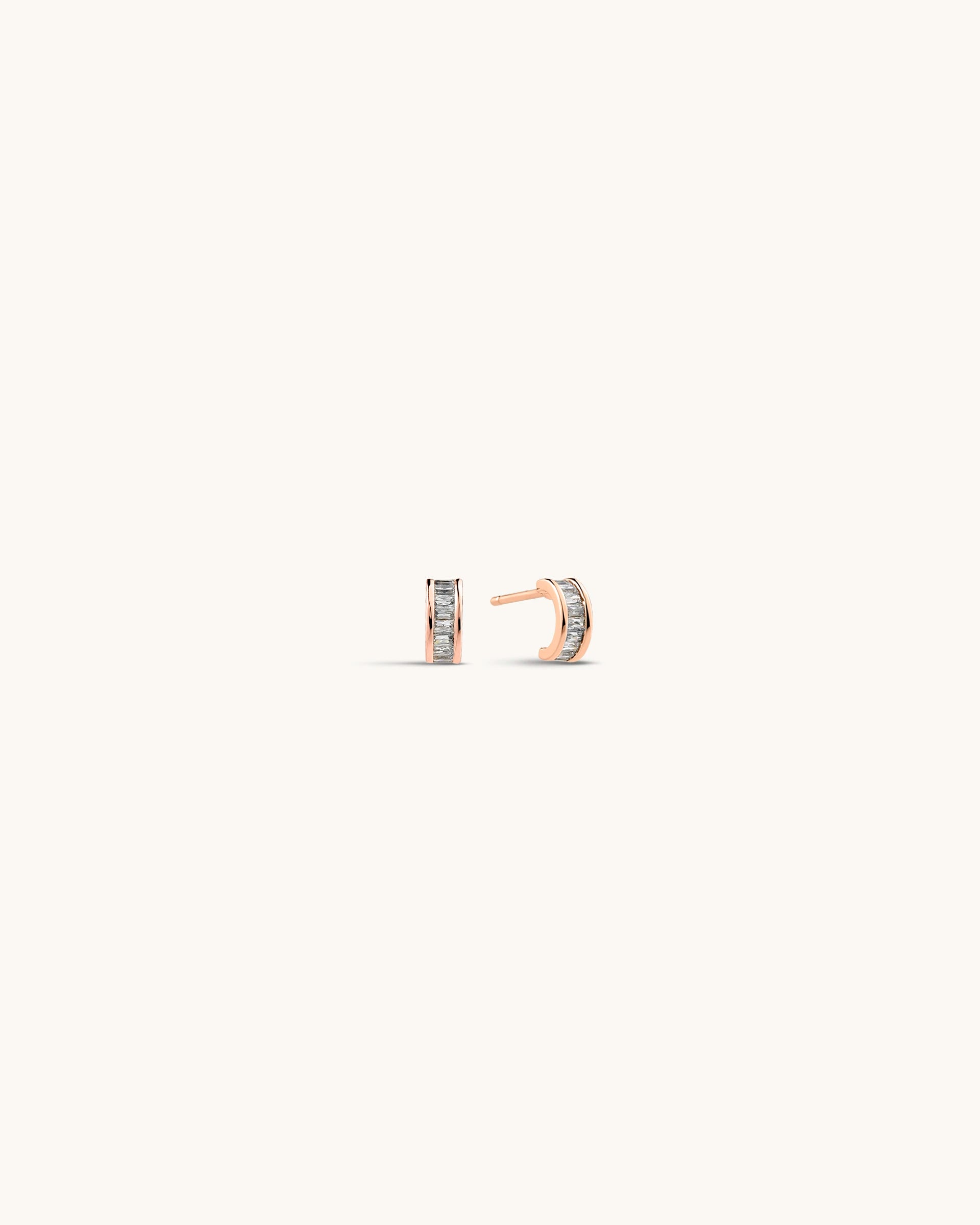 Elia Stud Earrings in Rose Gold