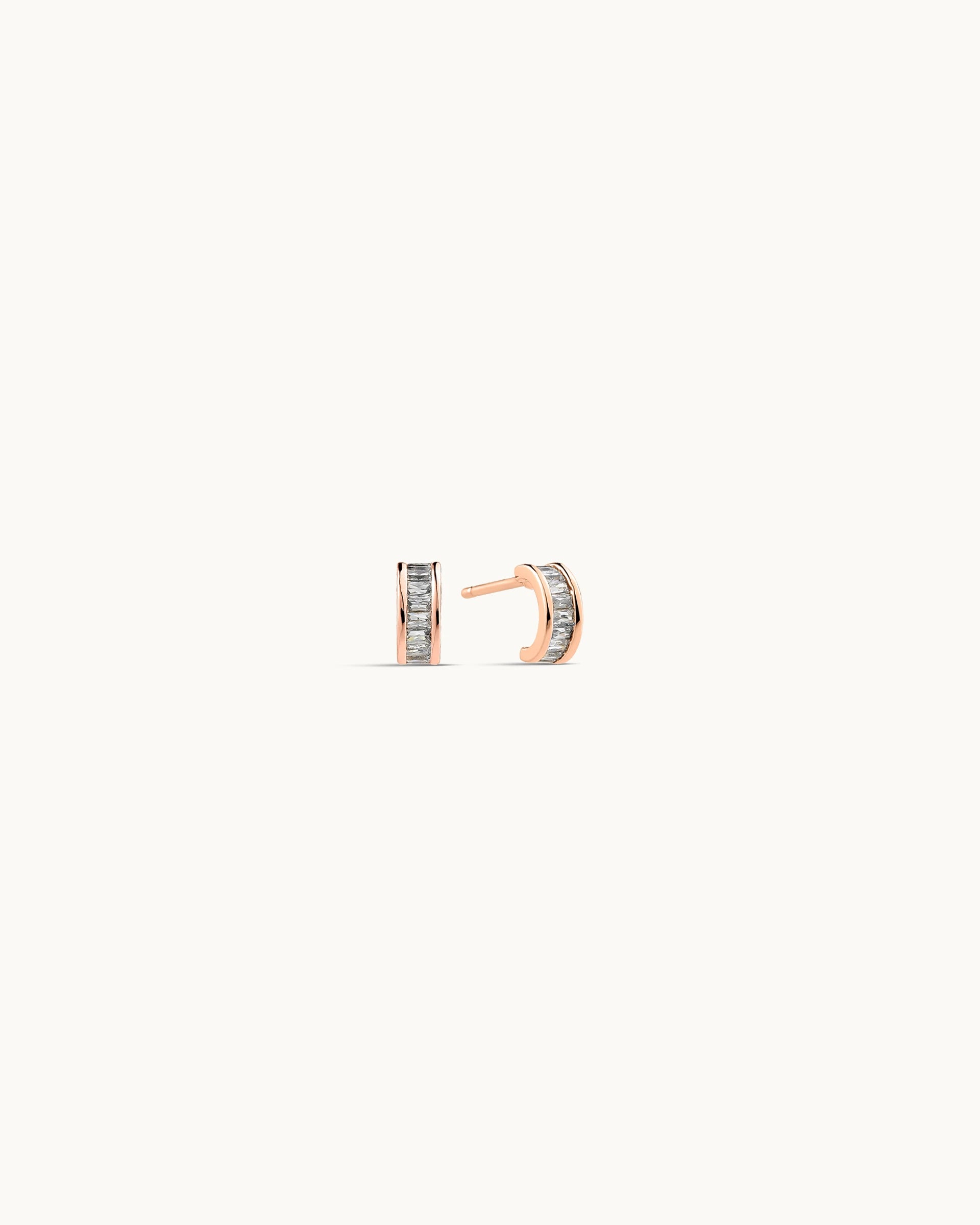 Elia Stud Earrings in Rose Gold