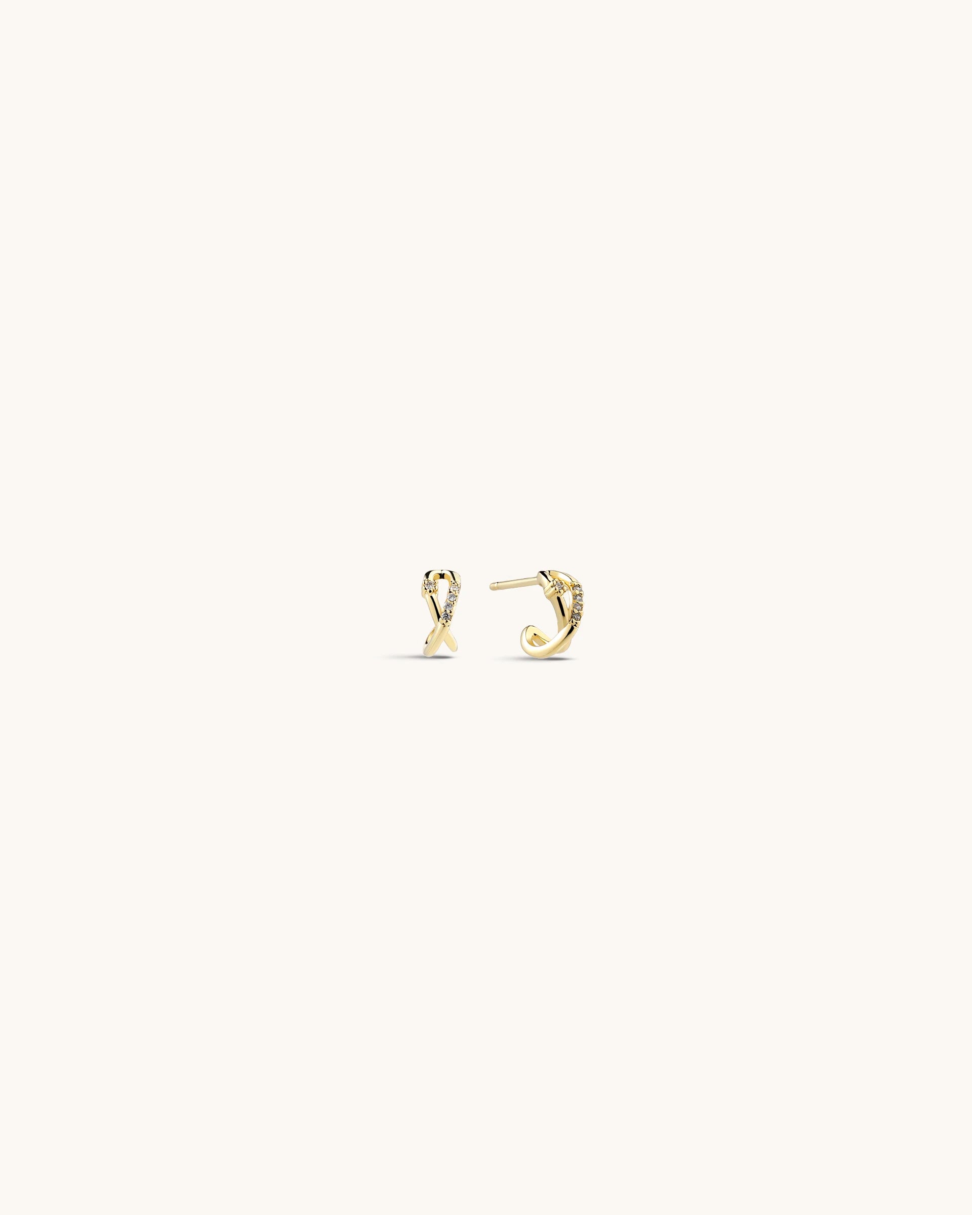 Prue Infinity Stud Earrings in Gold