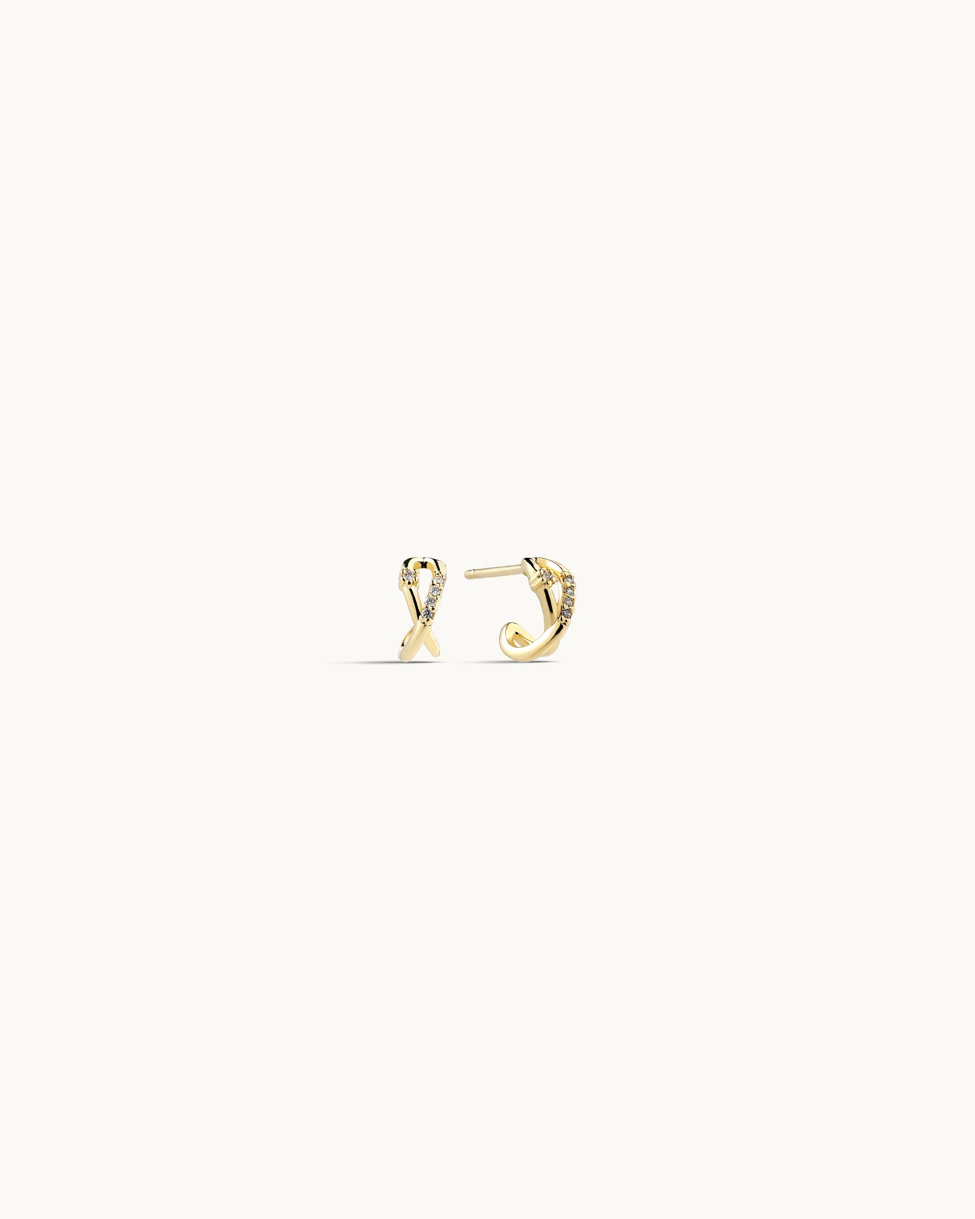 Prue Infinity Stud Earrings in Gold