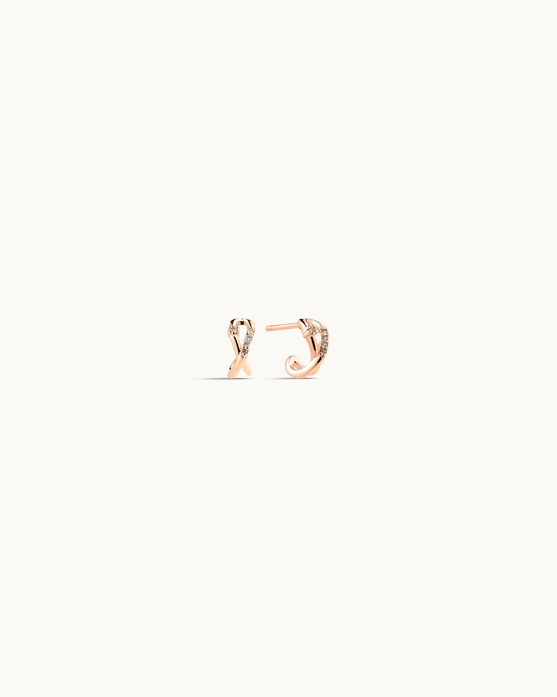 Prue Infinity Stud Earrings in Rose Gold