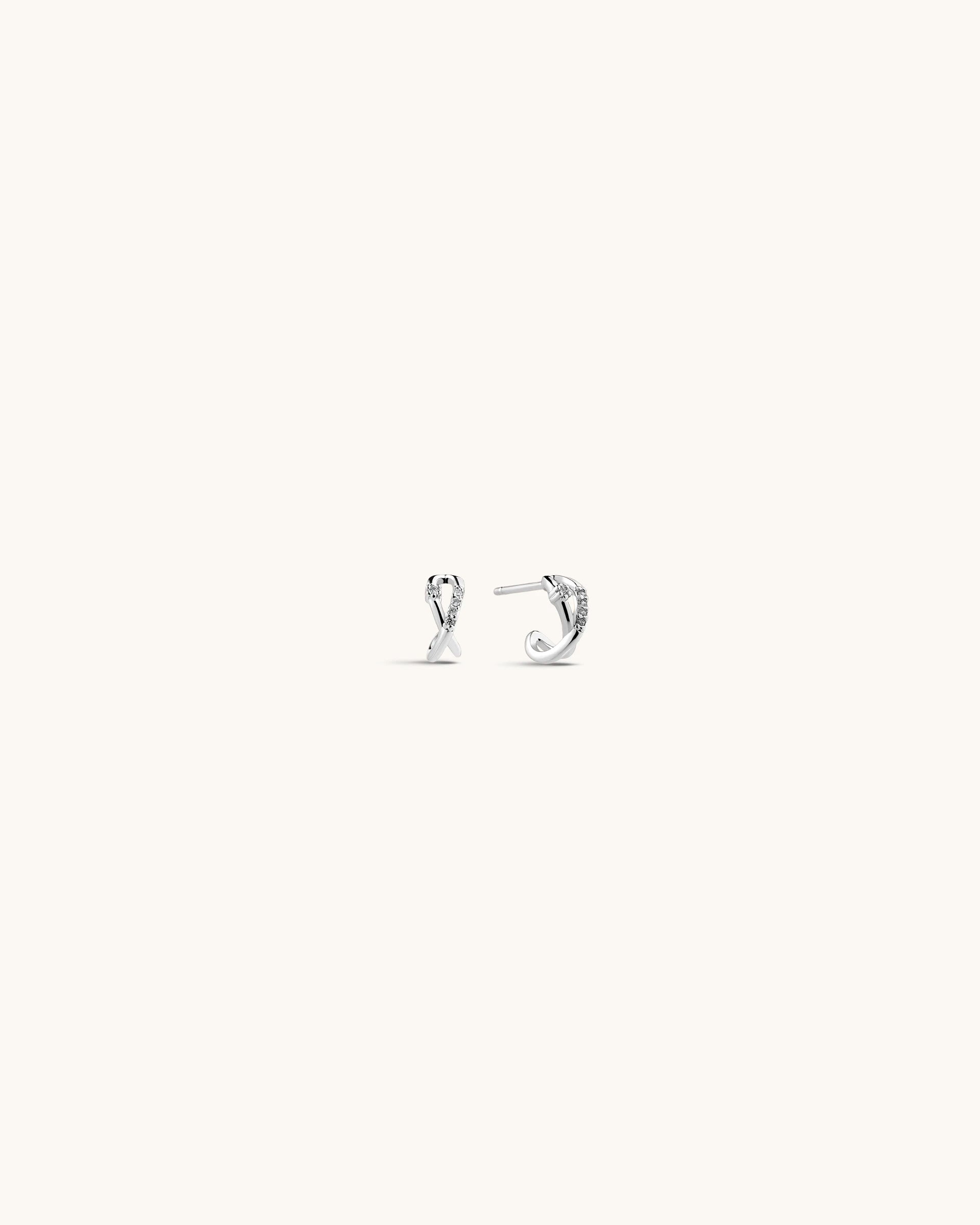 Prue Infinity Stud Earrings in Silver