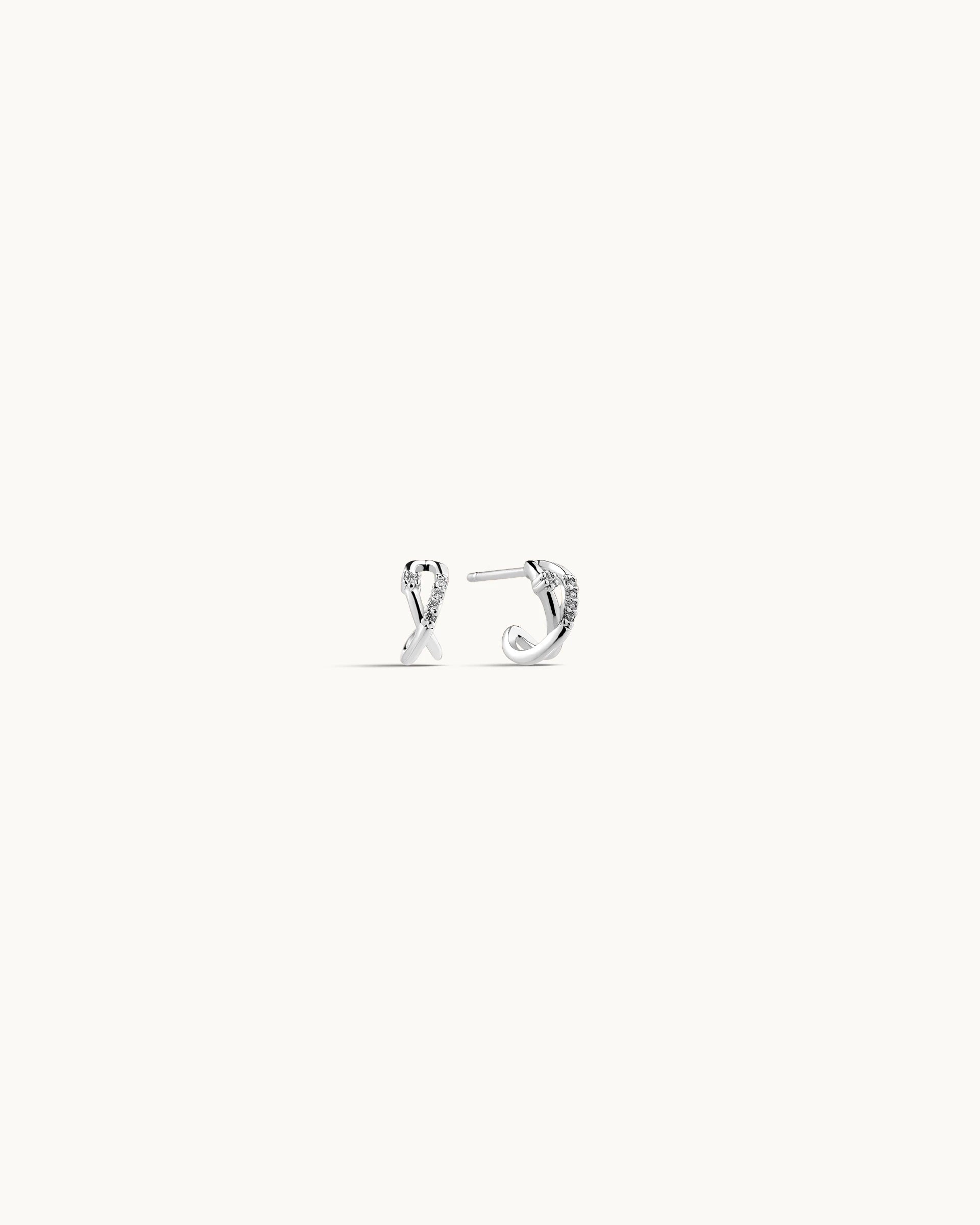 Prue Infinity Stud Earrings in Silver