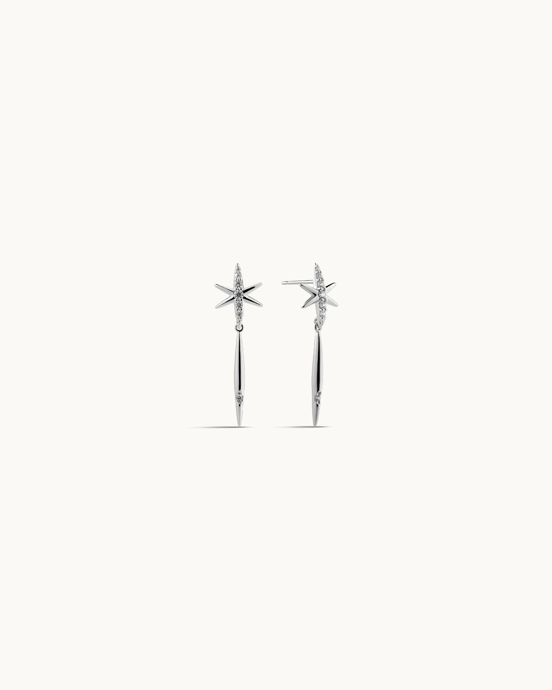 Erica Dangling Earrings in Silver