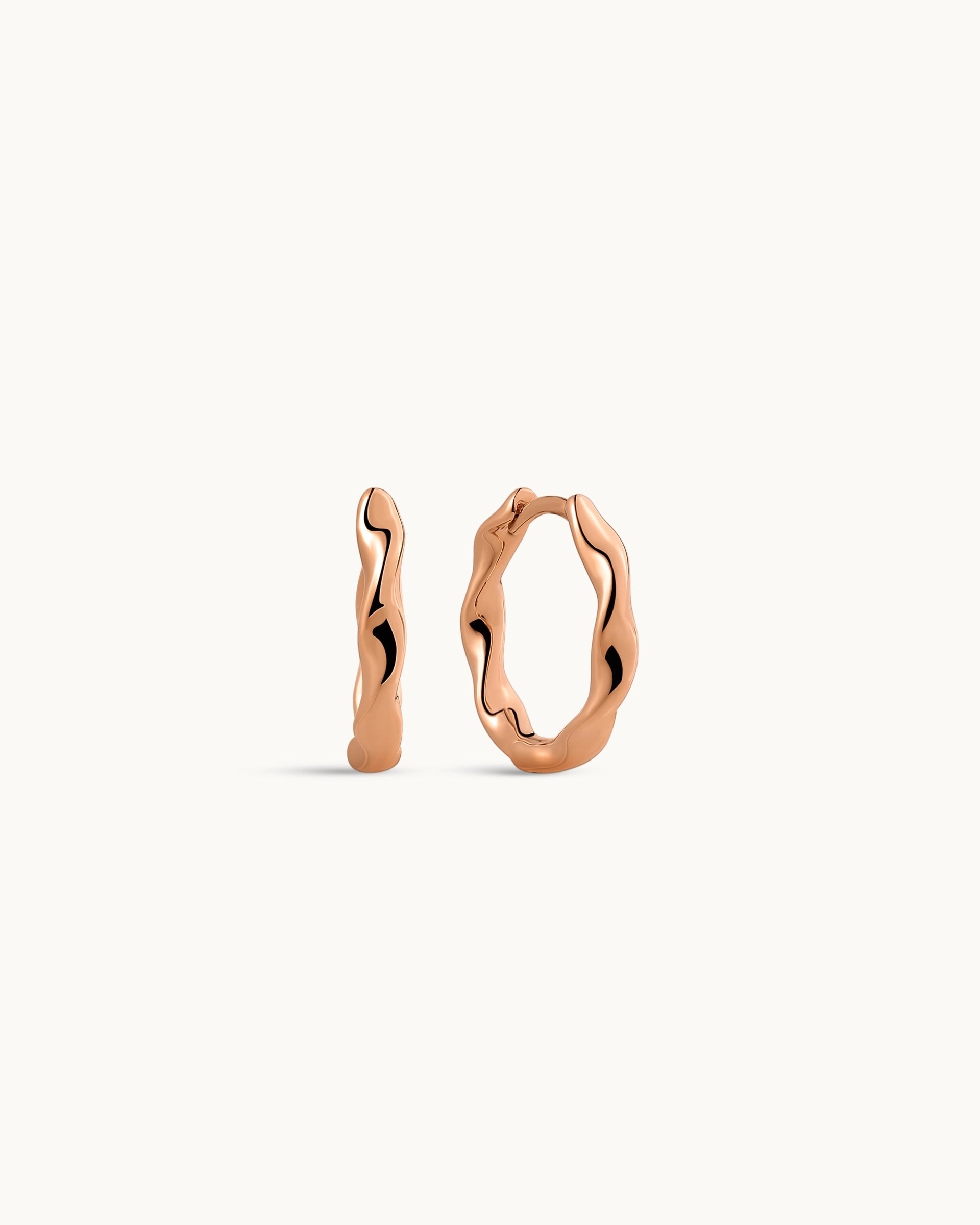 Elva Hoop Earrings in Rose Gold
