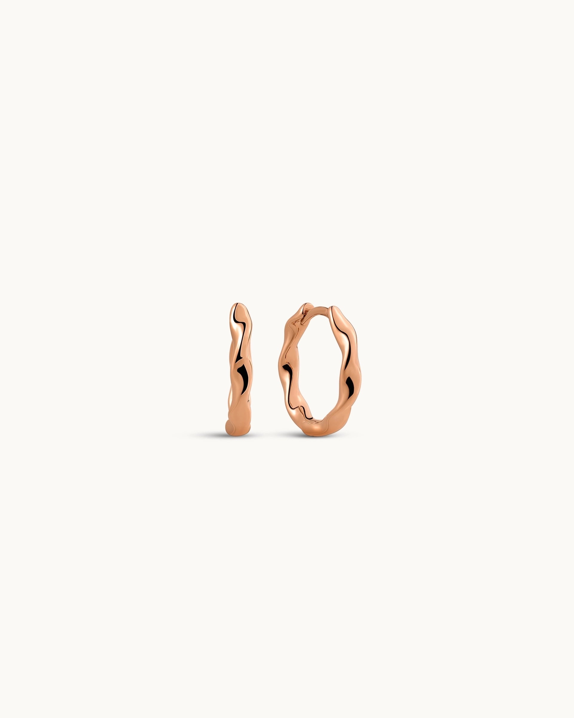 Elva Hoop Earrings in Rose Gold