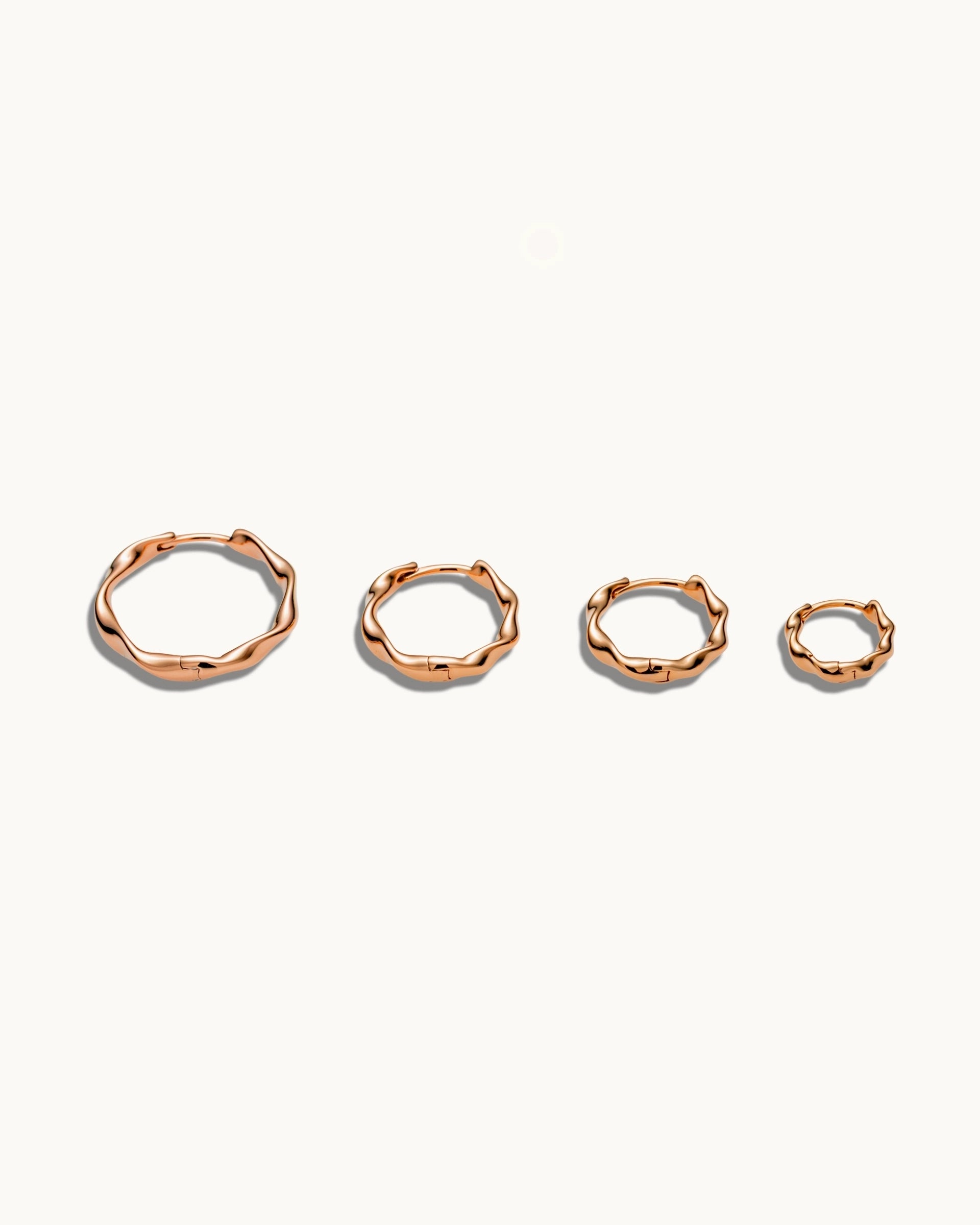 Elva Hoop Earrings in Rose Gold