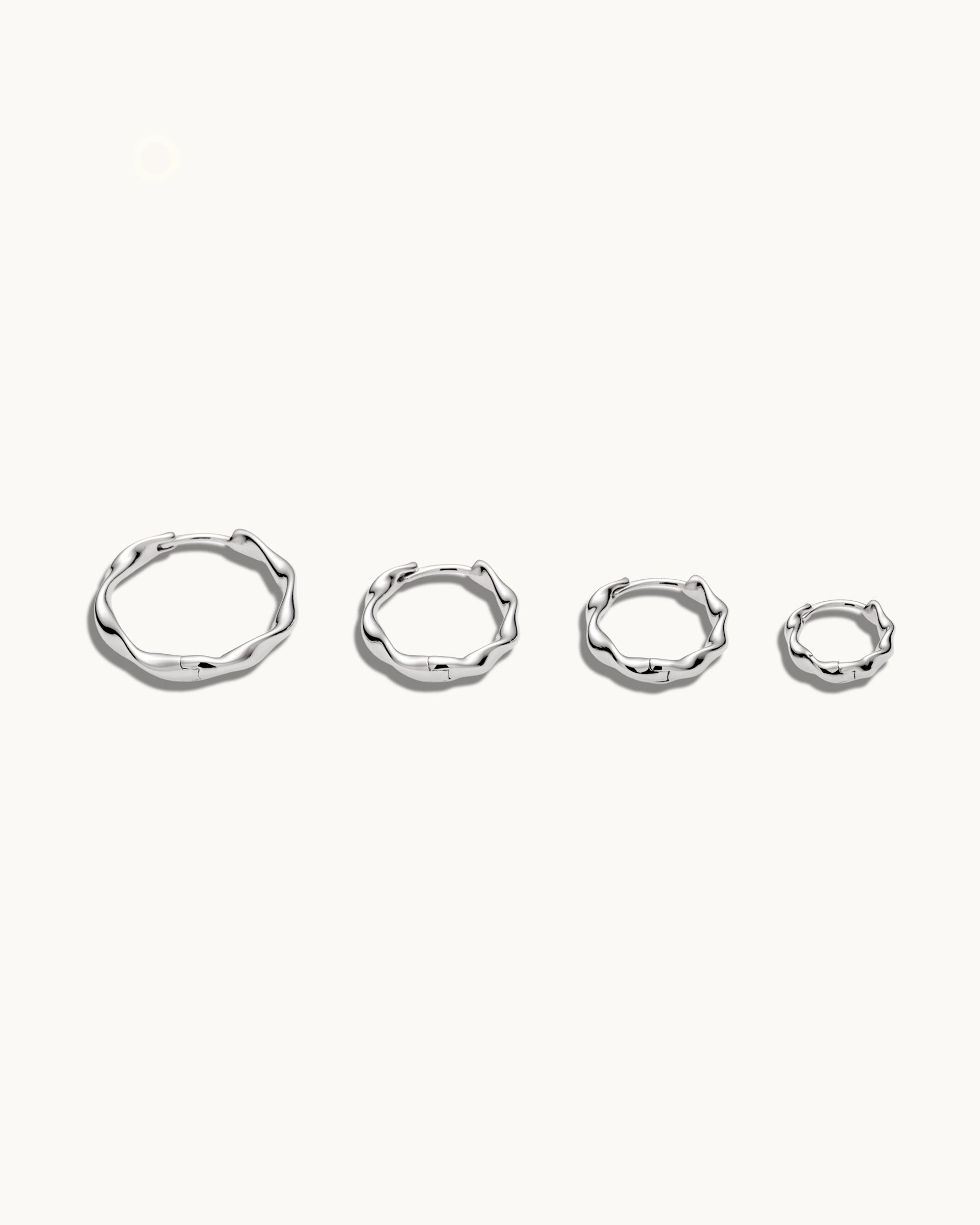 Elva Hoop Earrings in Silver