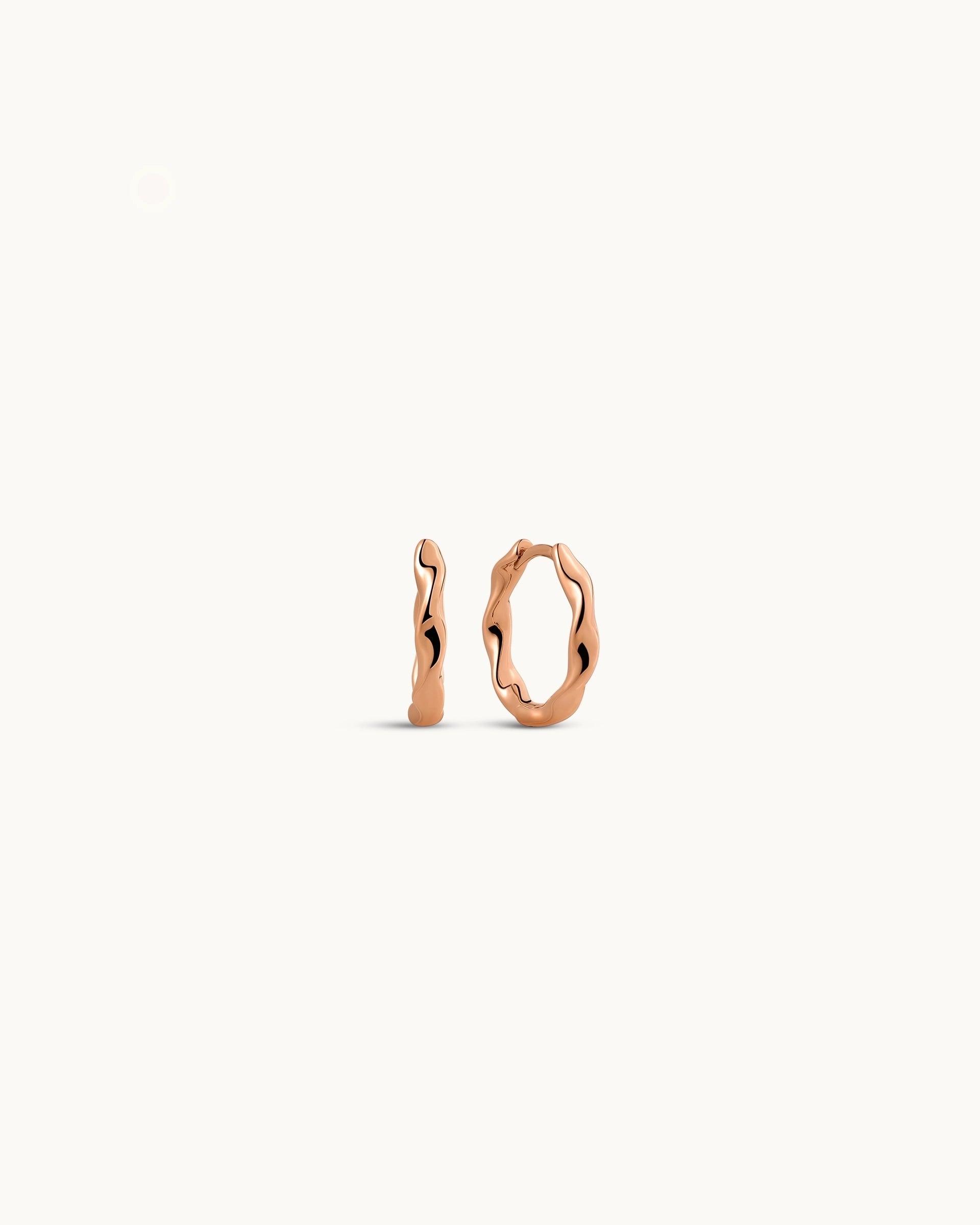 Elva Hoop Earrings in Rose Gold