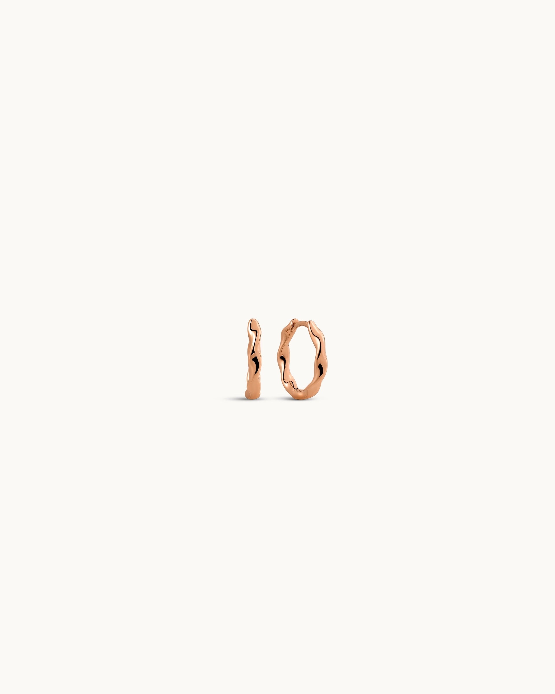 Elva Hoop Earrings in Rose Gold