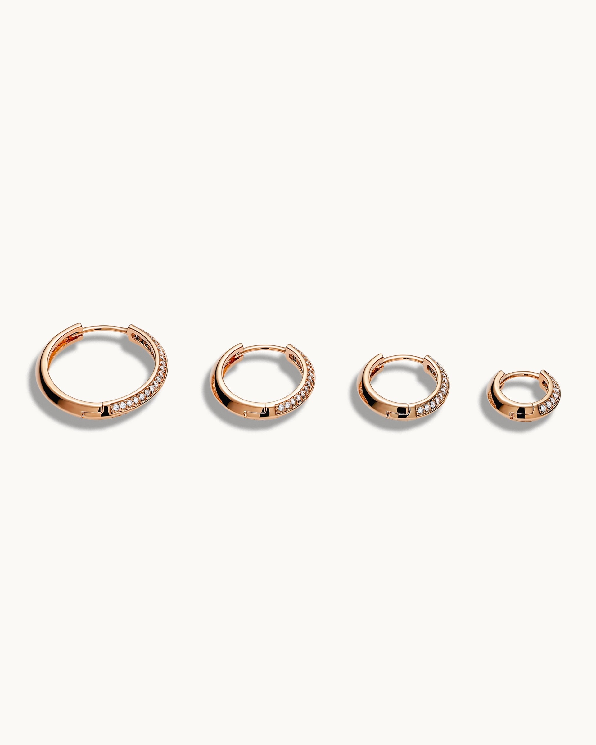 Stella Hoop Earrings in Rose Gold