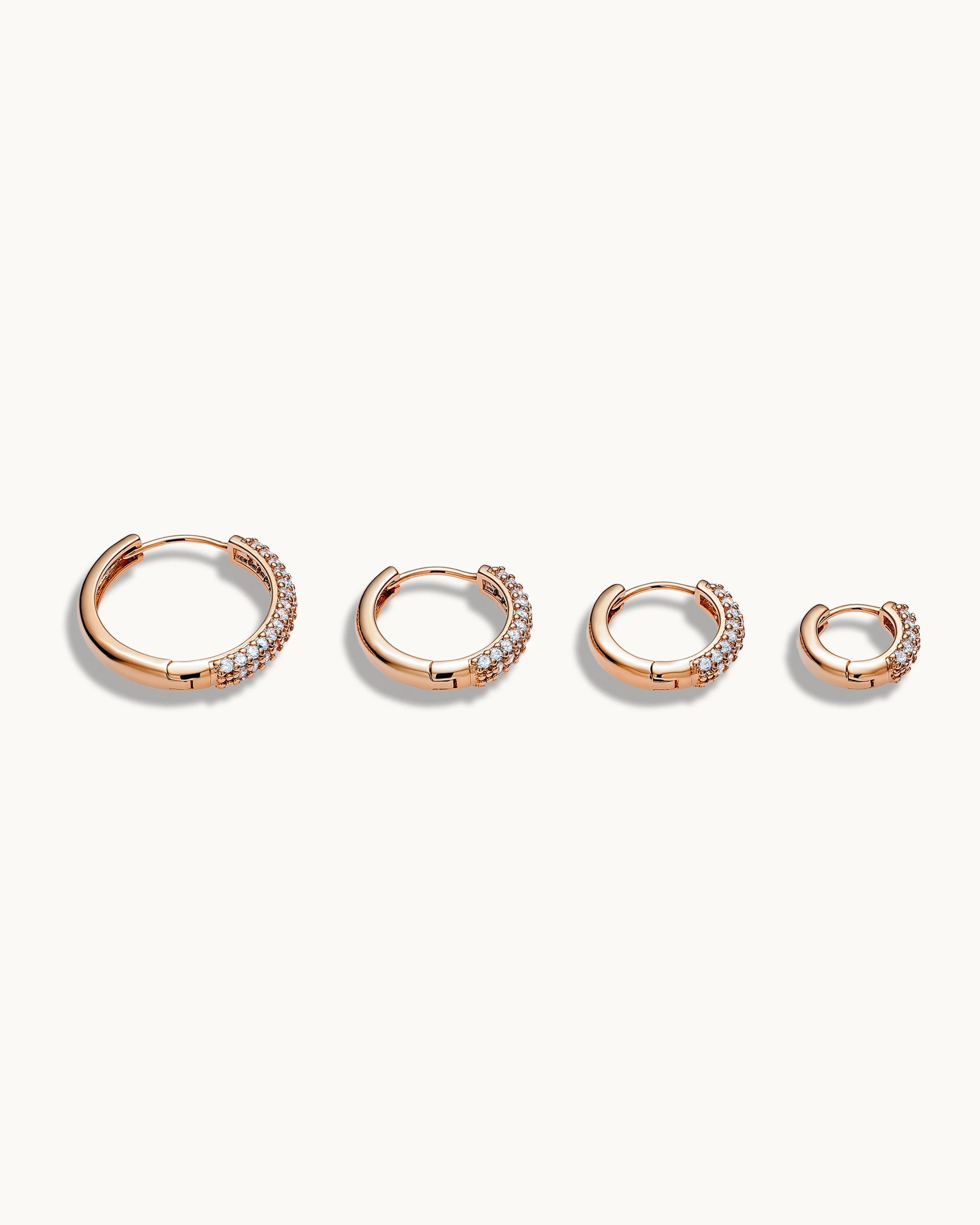 Cara Hoop Earrings in Rose Gold