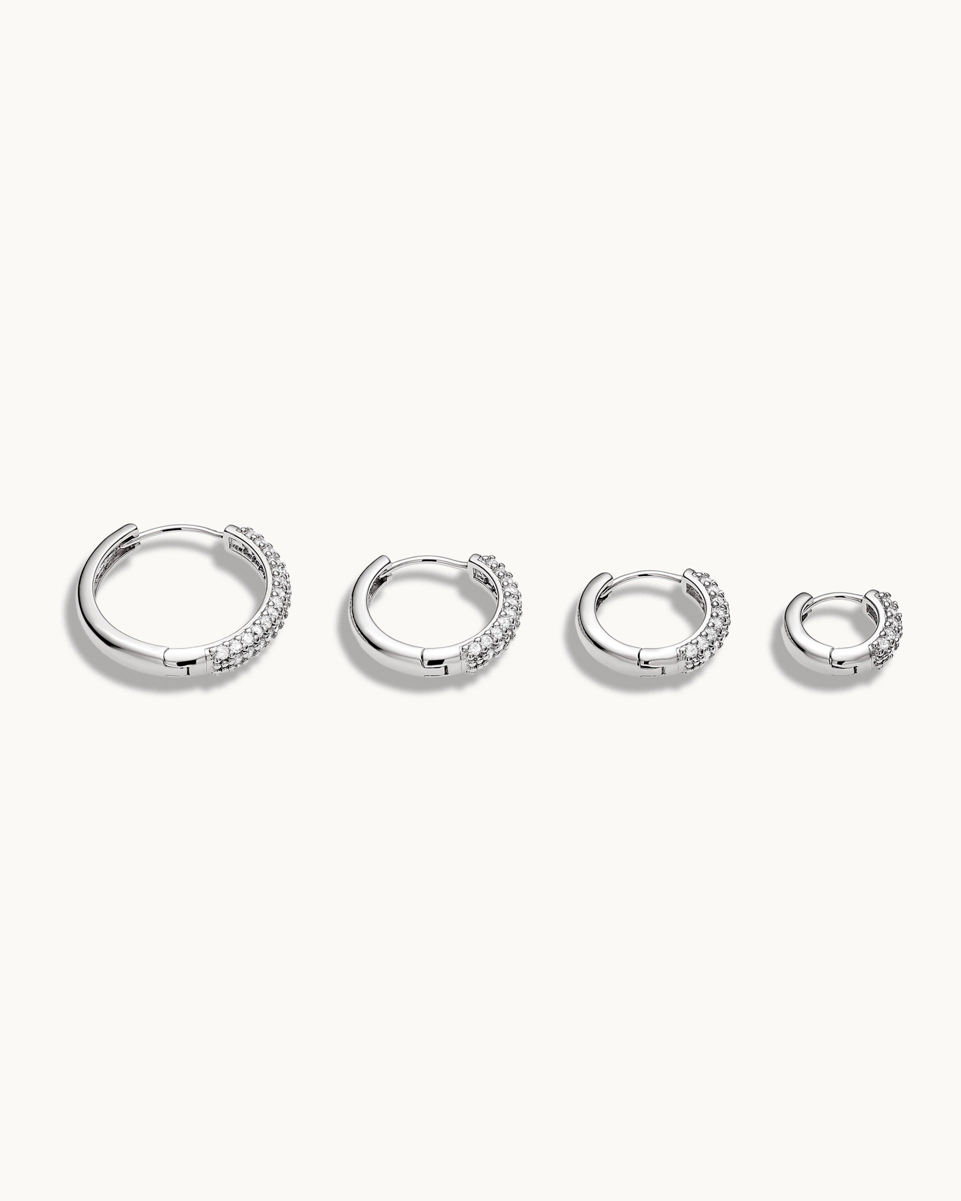 Cara Hoop Earrings in Silver