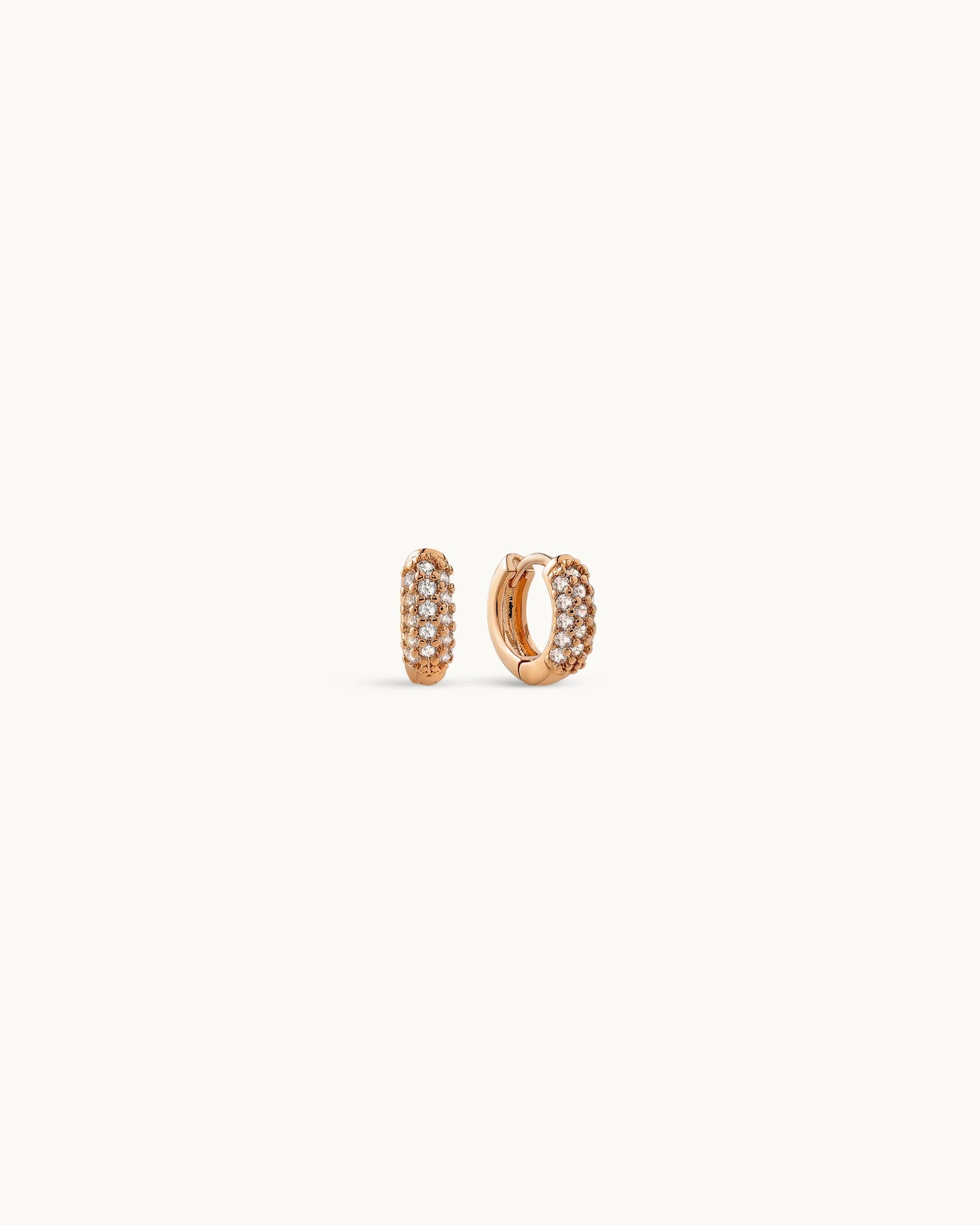 Cara Hoop Earrings in Rose Gold