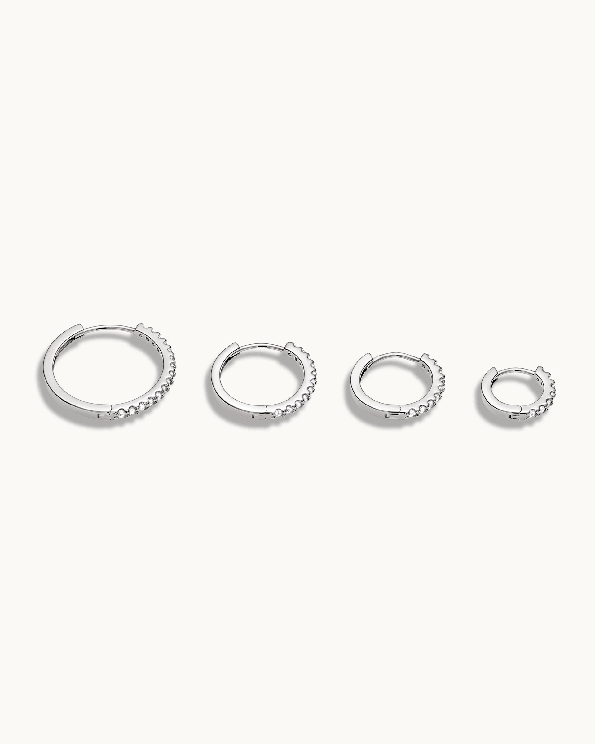 Lumi Hoop Earrings in Silver