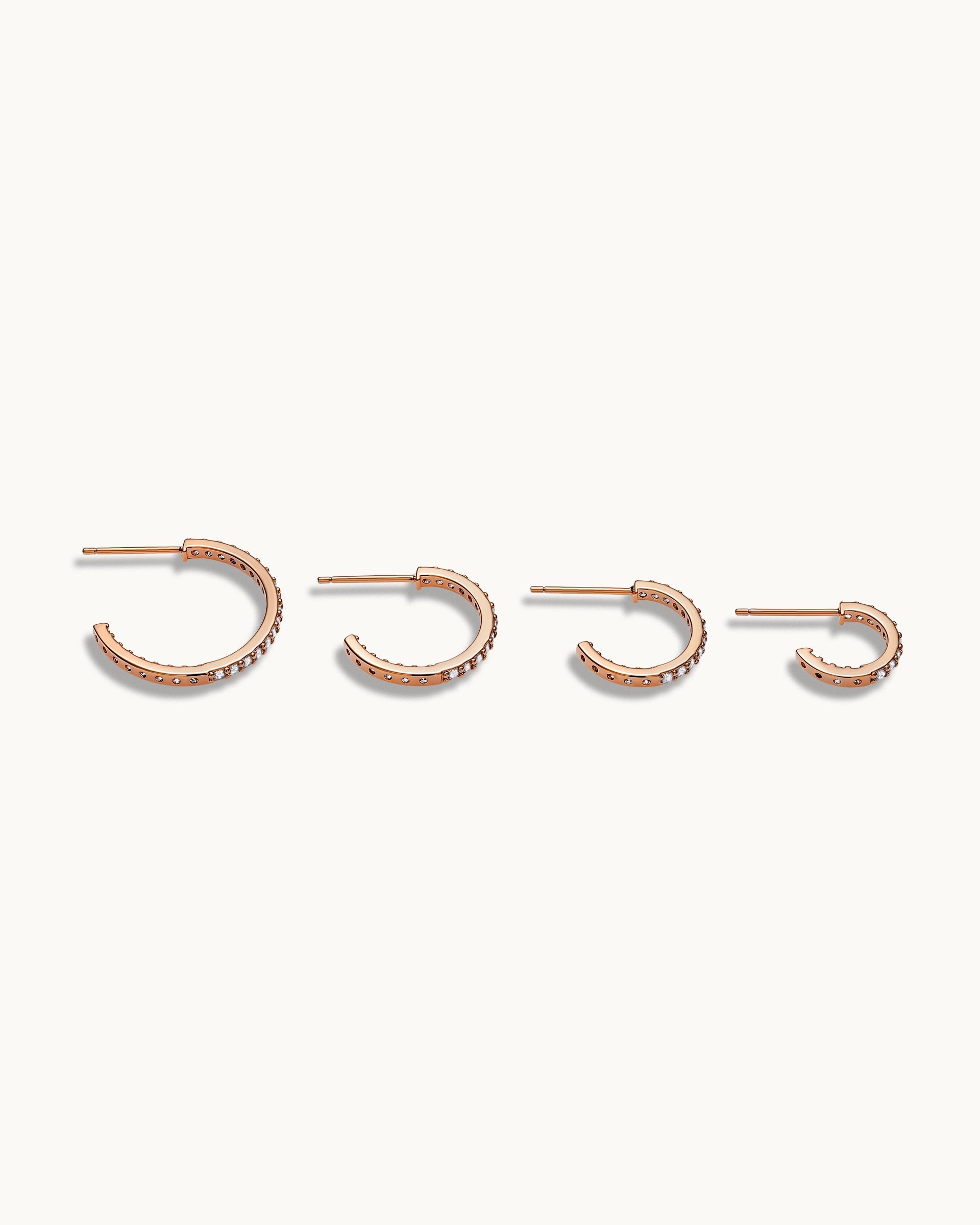 Aurea Hoop Earrings in Rose Gold